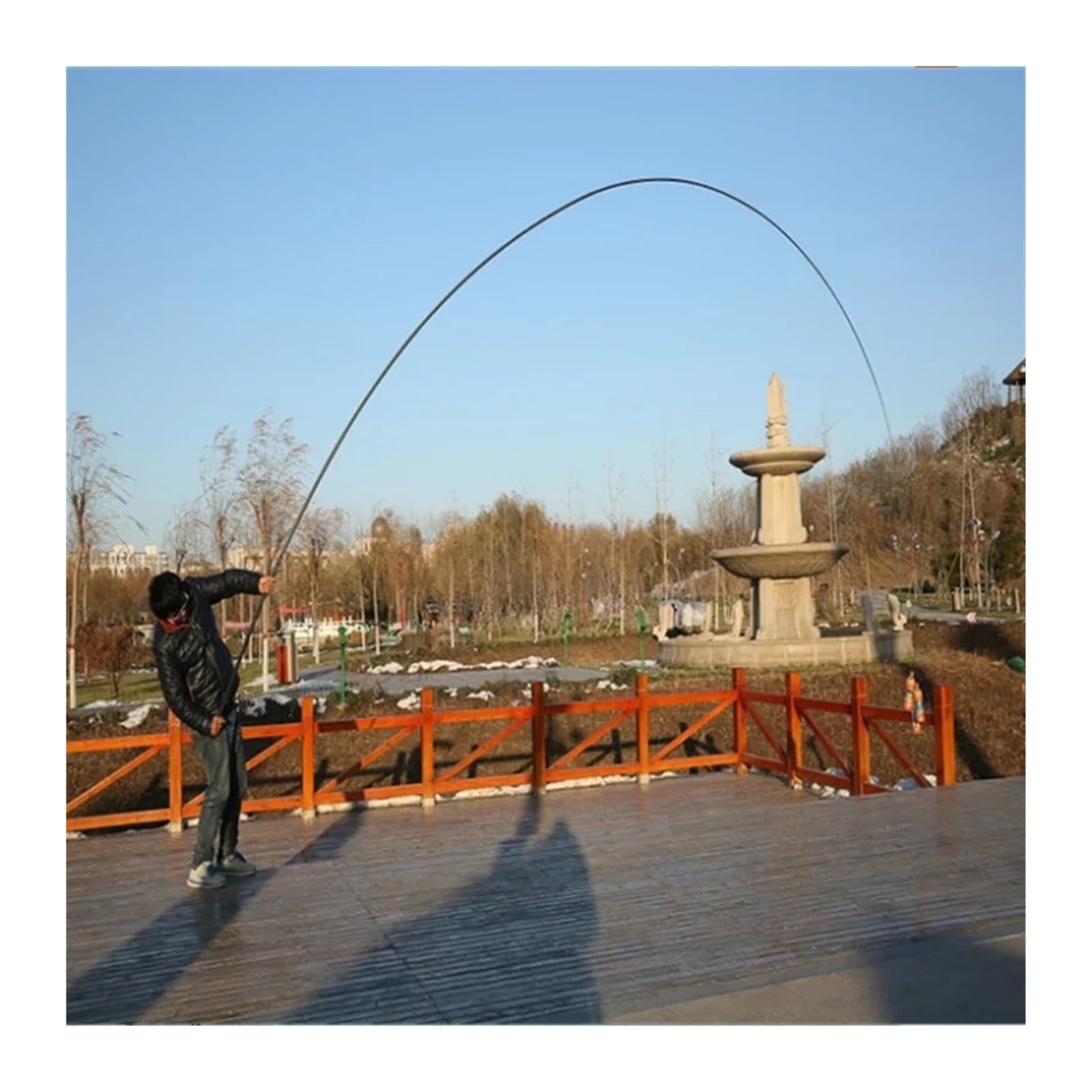 Canna Da Pesca Telescopica Extra Lunga, Canne Da Pesca Fisse Per Ruscello, Corti Si Restringono Solo 75 Cm, Per Serbatoio Lunghe, Portatili 8 Metri/90 Metri/10 Metri/11 Metri (10M)