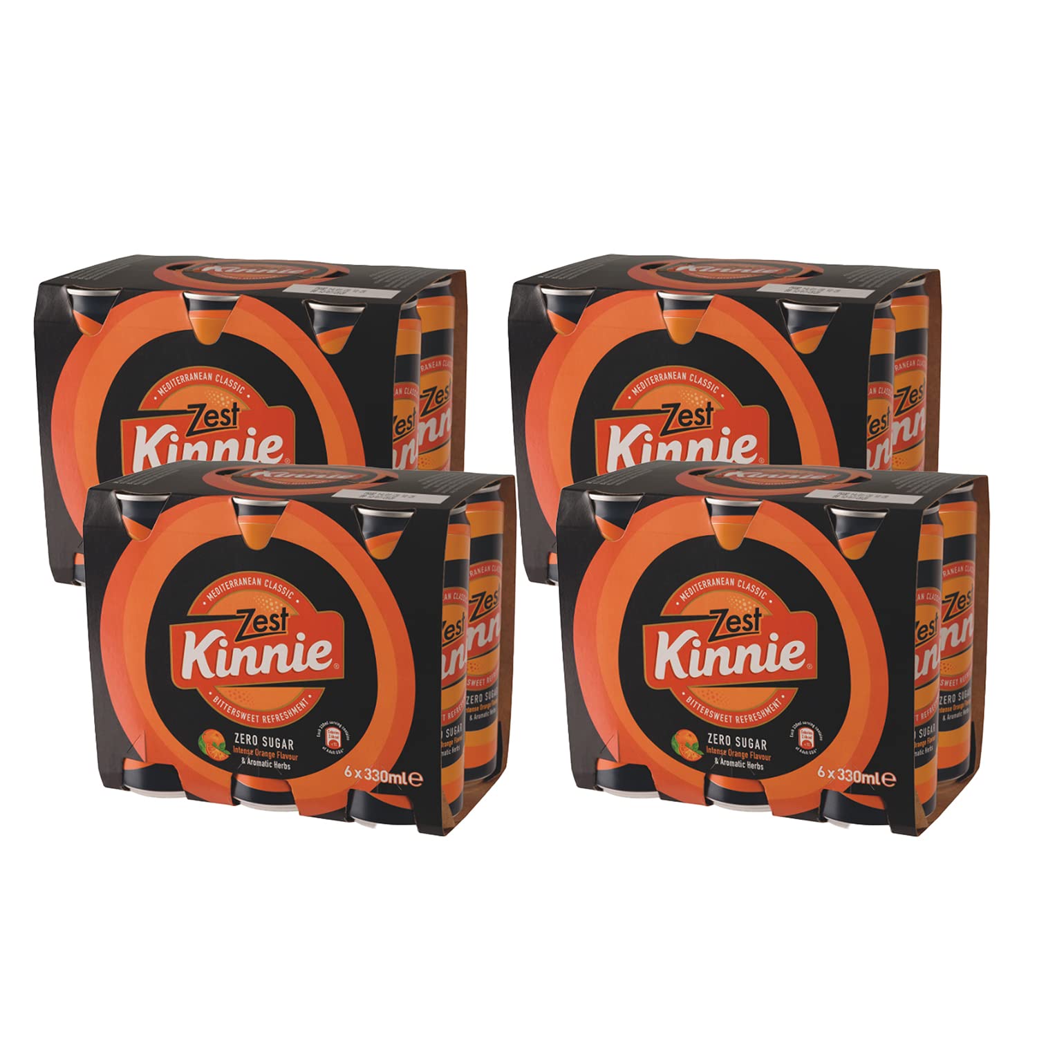 Kinnie Zest Bittersüßer Softdrink mit Orangengeschmack ohne Zucker aus Malta 330 ml Einweg inkl. Pfand (24x330 Dose)