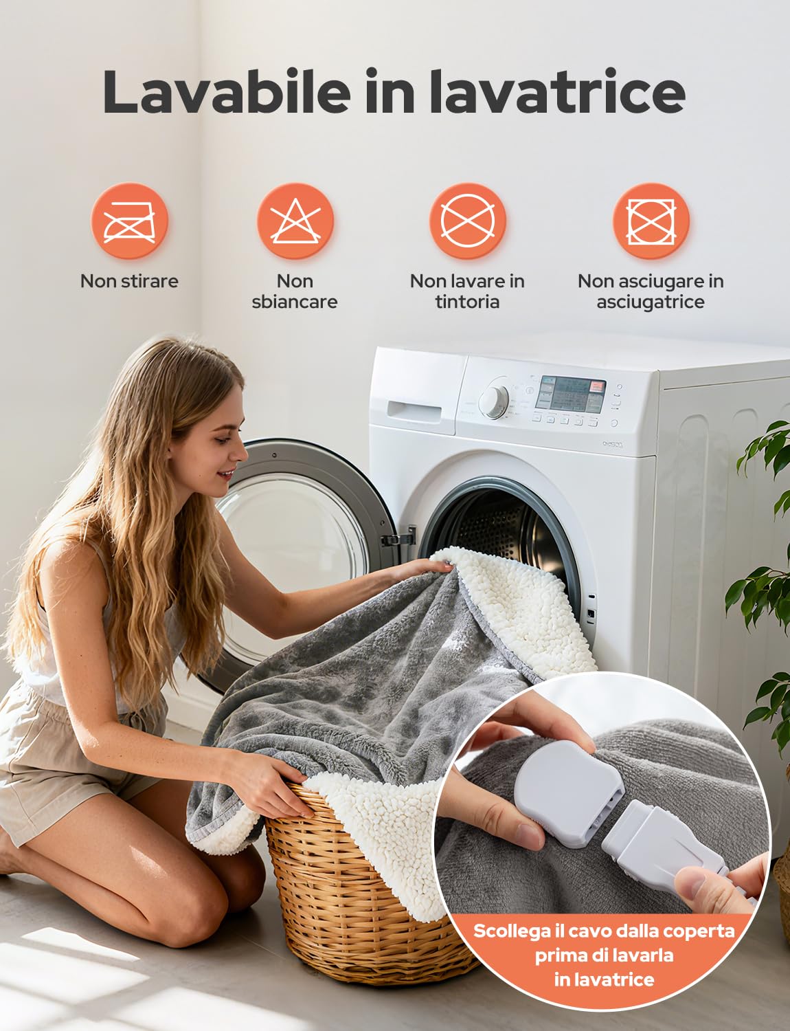 Coperta Termica Elettrica 200x180cm,Schermo LED-10 Livelli Temperatura,9 Impostazioni di Timer, Microfibra+Pile di Agnello,Lavabile,Riscaldamento Rapido,Spegnimento,Automatico-Grigio Chiaro