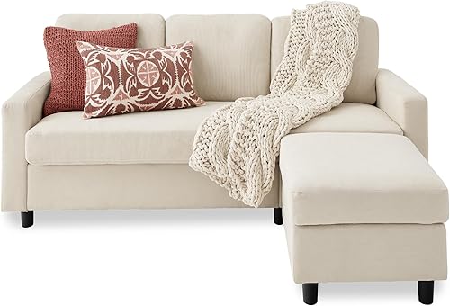 Best Choice Products Sofá modular tapizado para el hogar, apartamento, dormitorio, habitación extra, espacios compactos con diván, 3 asientos,