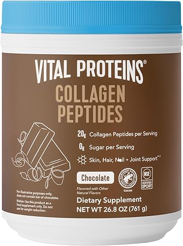 Miniatura 31 de Vital Proteins - Suplemento en polvo de péptidos de colágeno (tipo I, III) para la piel, cabello, uñas y articulaciones, sin lácteos ni gluten, 0.71
