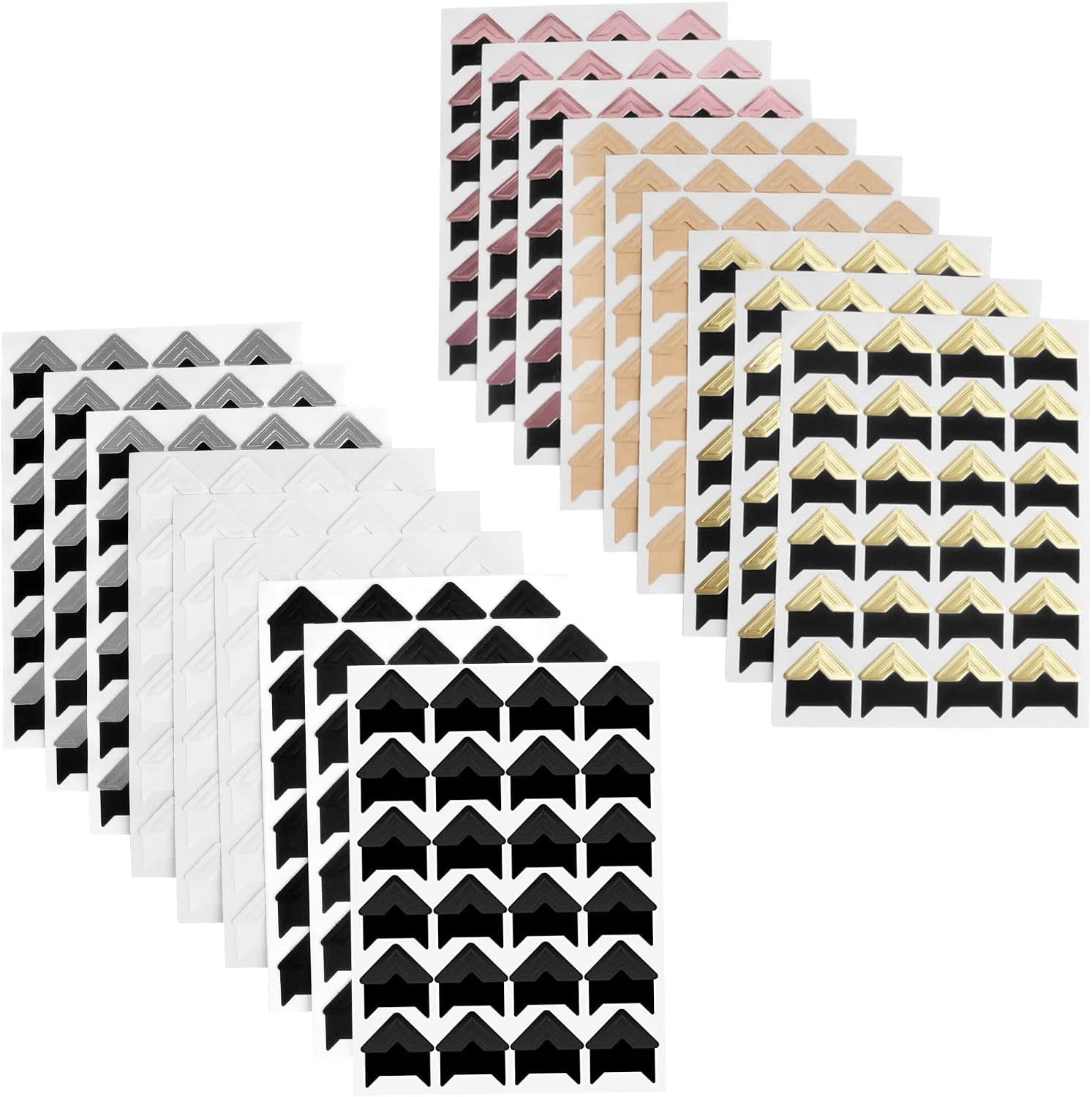 432 Pieces SelfAdhesive Photo Corners 18 Sheets Photo Mounting Corners