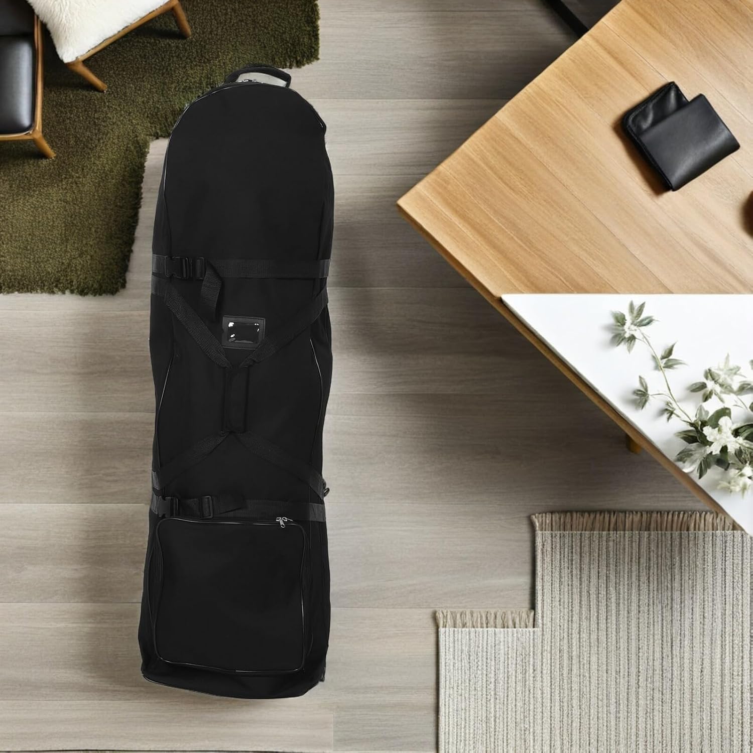 Sosoport Golf Travel Bag Heavy-duty Waterproof Golf Club Airplane Carrier Black for Airline Transport and Storage