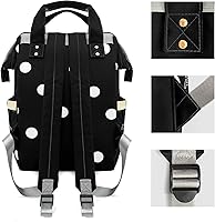 Vista 3 de Mochila de pañales de baloncesto con nombre, bolsa multifunción de gran capacidad para mamá, papá, unisex, niño y niña, Diseño 1, Mochilas Daypack