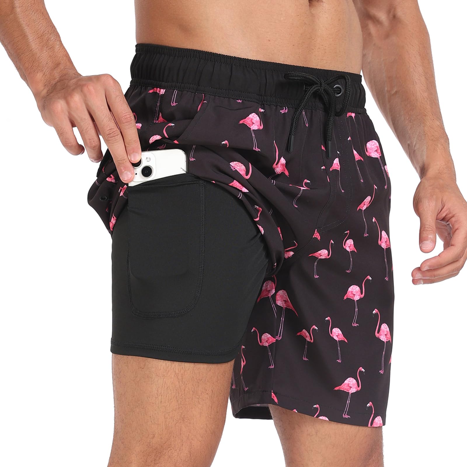 Milaloko Herren Badehose Badeshorts Quick Dry Badeshorts Str