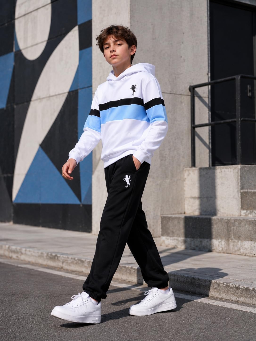 Tween Boys Clothes 2 Piece Outfit Long Sleeve Hoodie Sweatshirt & Pants Fall Winter Clothing Size 7-14Y