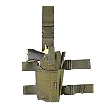 Nehostertfy Adjustable Drop Leg Holster, Right Handed Tactical Thigh Pistol Gun Holster Leg Harness (XL)