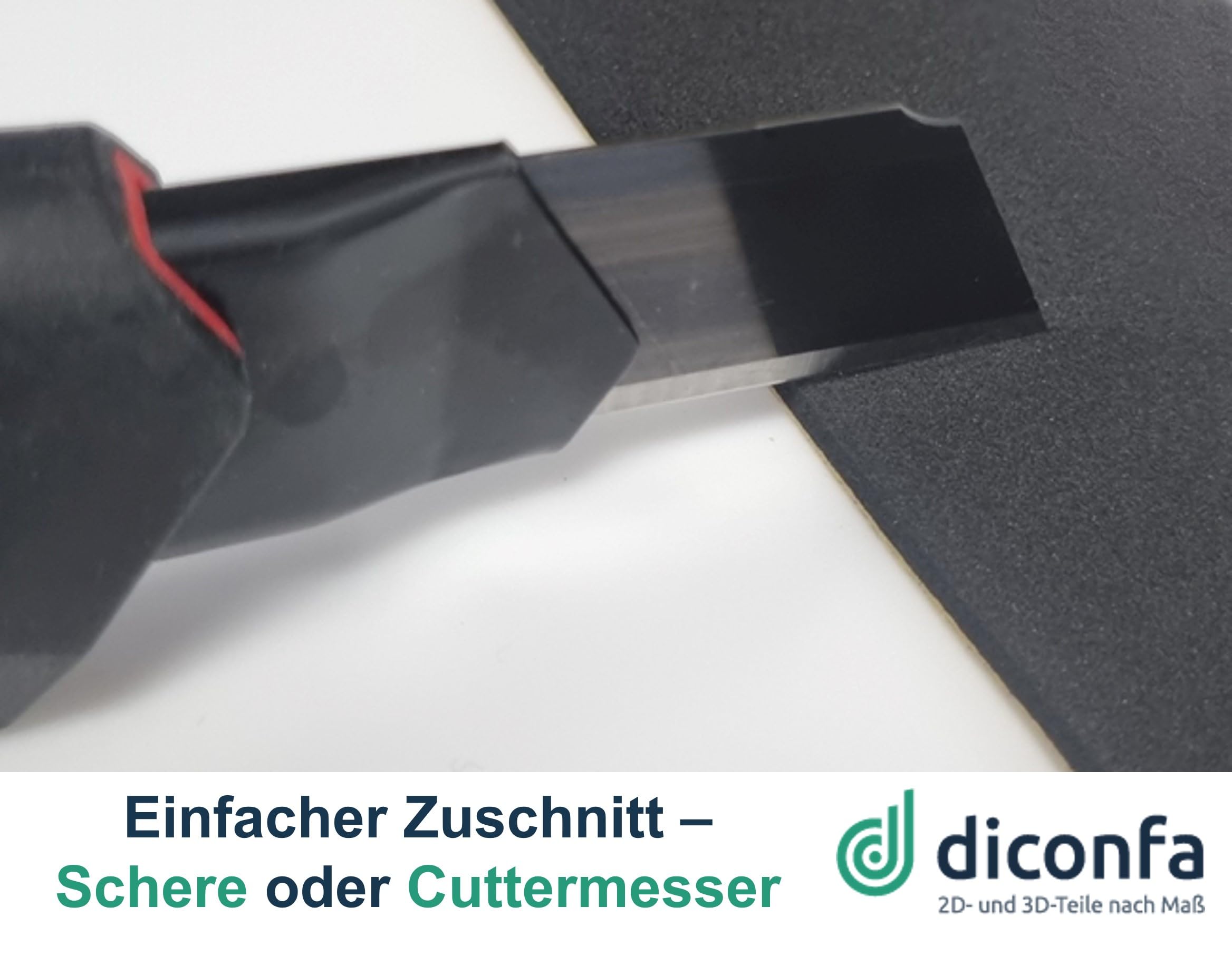 diconfa Zellkautschuk EPDM Schaumstoffplatte 500mm x 2000mm x 5mm schwarz
