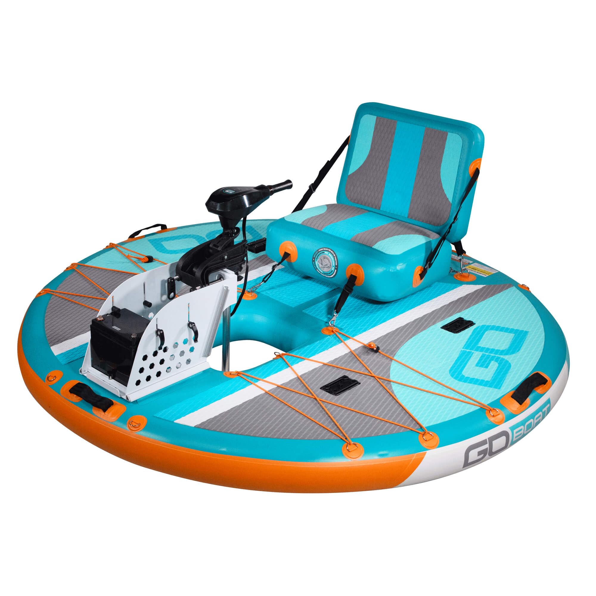 GoBoat Freedom – 1-Person Inflatable Boat with a Bright and Bold Design | Electric Motor…