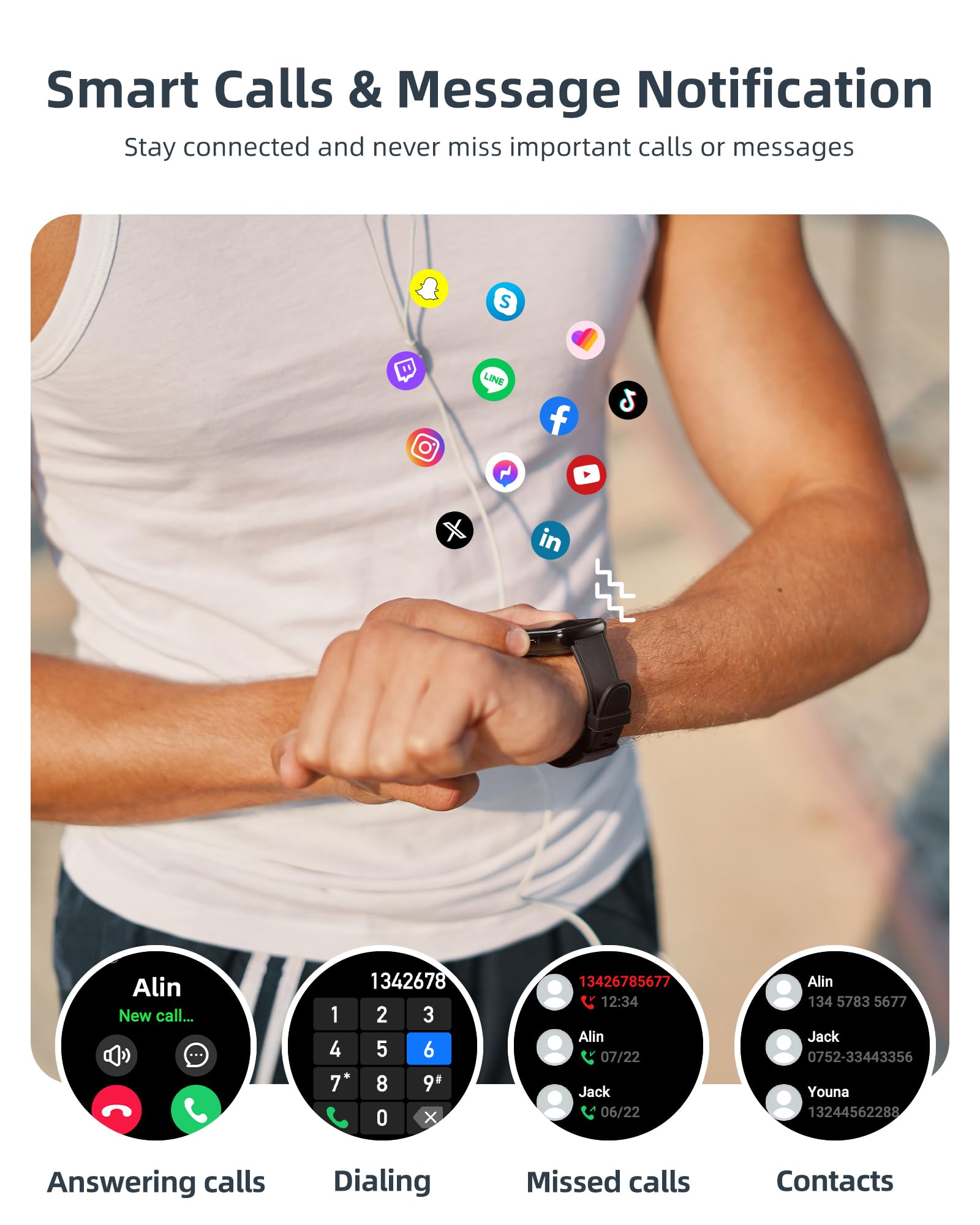 Parsonver Fitness Tracker with Step Counter/Calories/Stopwatch, Health Activity Tracker with Heart Rate Sleep Monitor, IP68 Waterproof Smart Watch 110+ Sport Modes Pedometer Watch for Women Men, Black