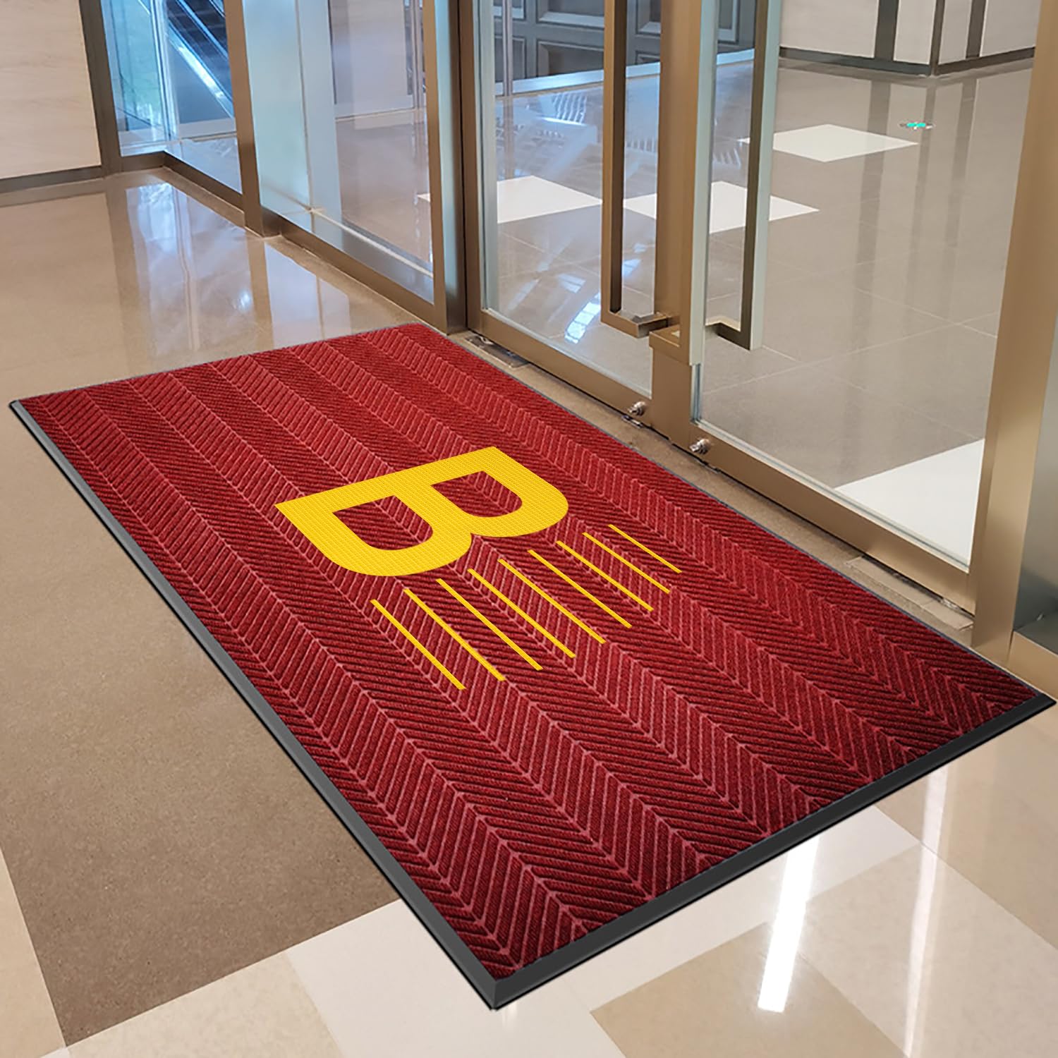 Tappeto Personalizzato con Logo Tappeti Commerciale Personalizzati Zerbini di Benvenuto Ingresso Zerbino Interni Esterni per Hotel Impresa Lavabile,60×90cm