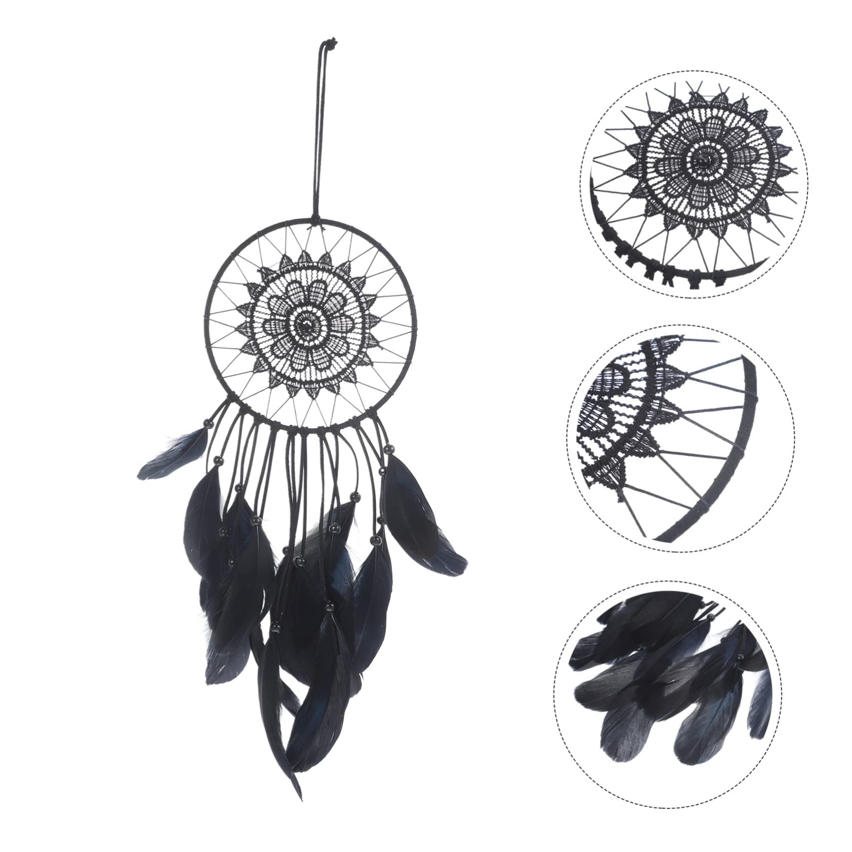 TOPBATHY 5piezas Atrapa Sueños De Pluma Adorno Colgante Hecho Mano Decoración Boho para Habitaciones Salones y Jardines Captura De Sueños para Niñas y Adultos