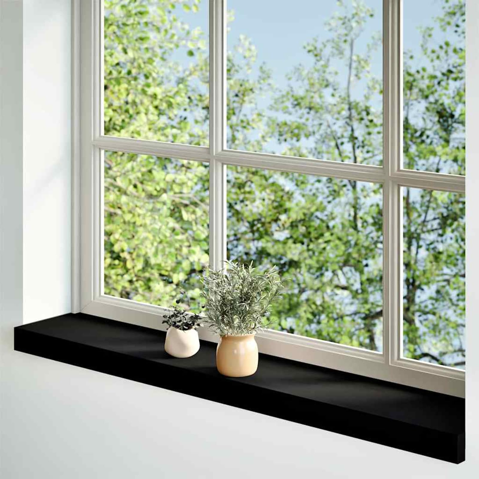 Gecheer Davanzale in rovere massello, mensola espositiva, legno di quercia naturale, pannello finestra 70x15x2 cm, per libri, decorazioni, complemento d'arredo