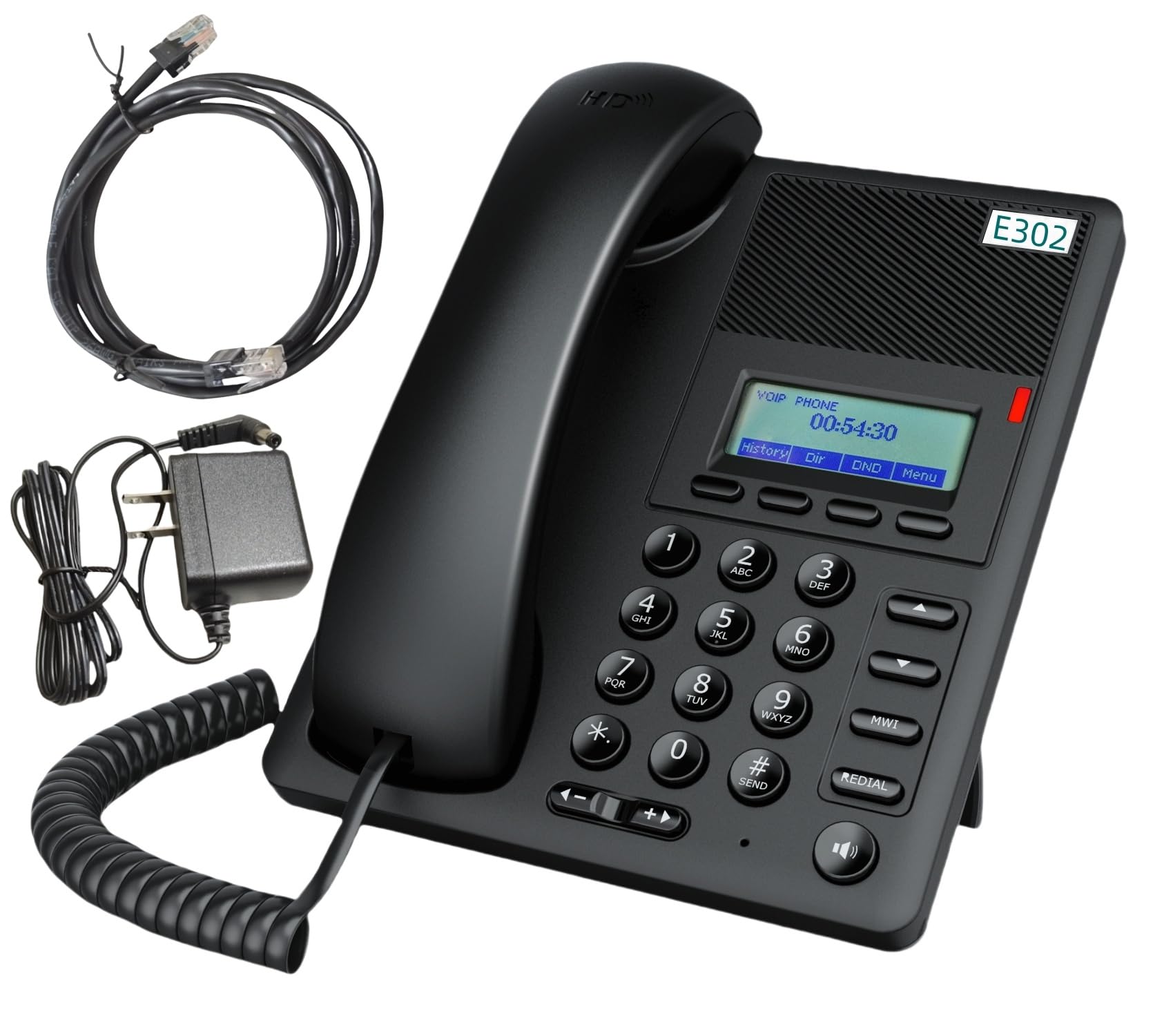 Fanvil E302 IP Phone Professional SIP VoIP Business Office Desktop Phone, Supporting high-Definition Voice, Dual SIP Servers, PoE Power Supply, and multilingual Display