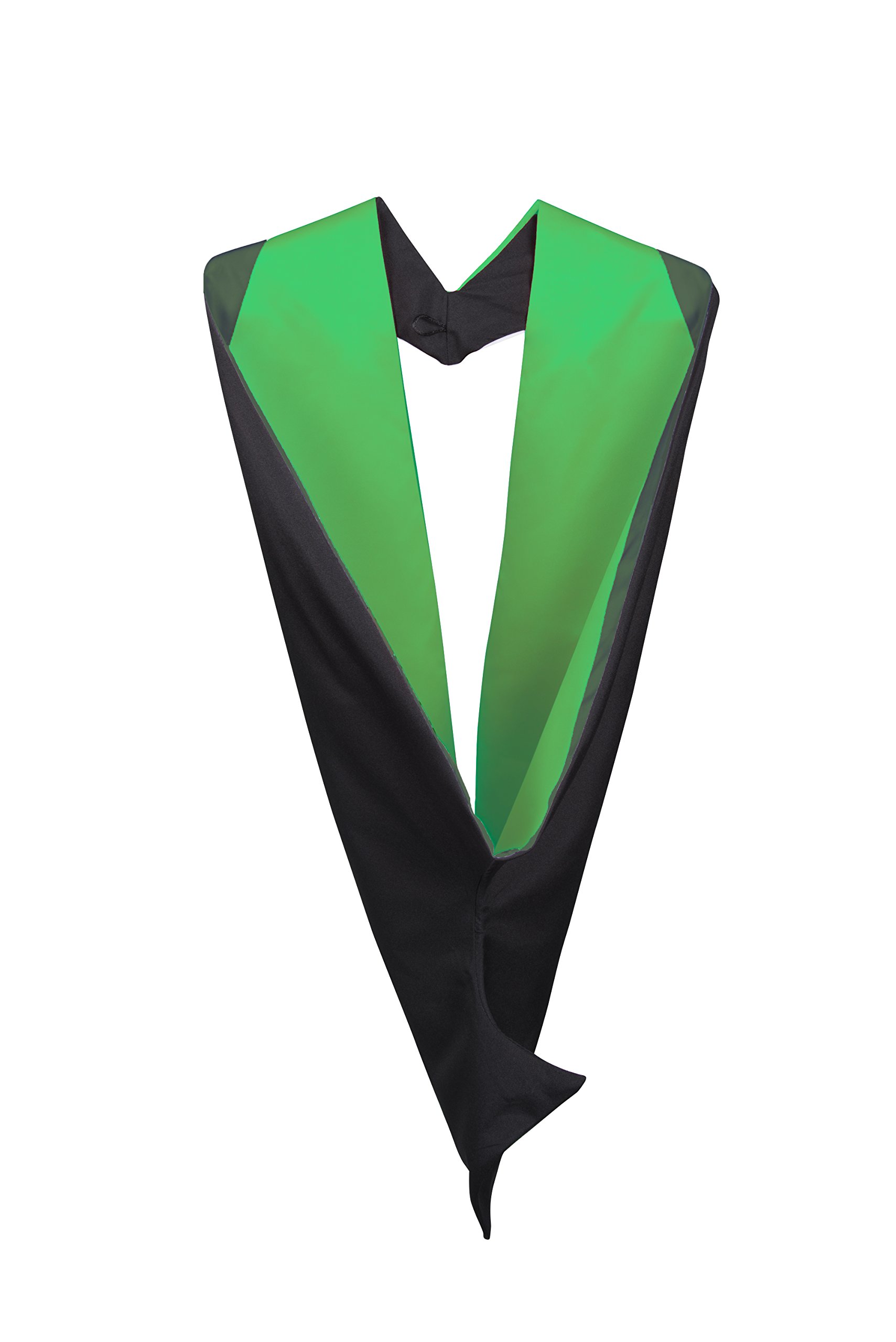 Evs Evess Unisex Emerald Green With Forest Green Rim University Academic Graduation Hood (Bachelor) - Hood Only (Emerald Green With Forest Green Rim)