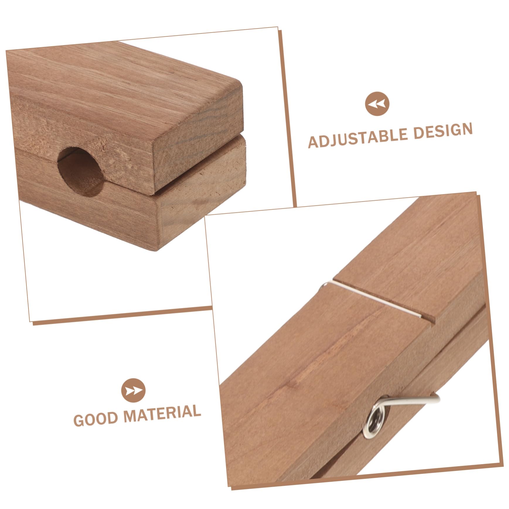 TOPBATHY 5 Mollette Giganti Per Il Bagno Resistenti Mollette in Legno Per Asciugamani