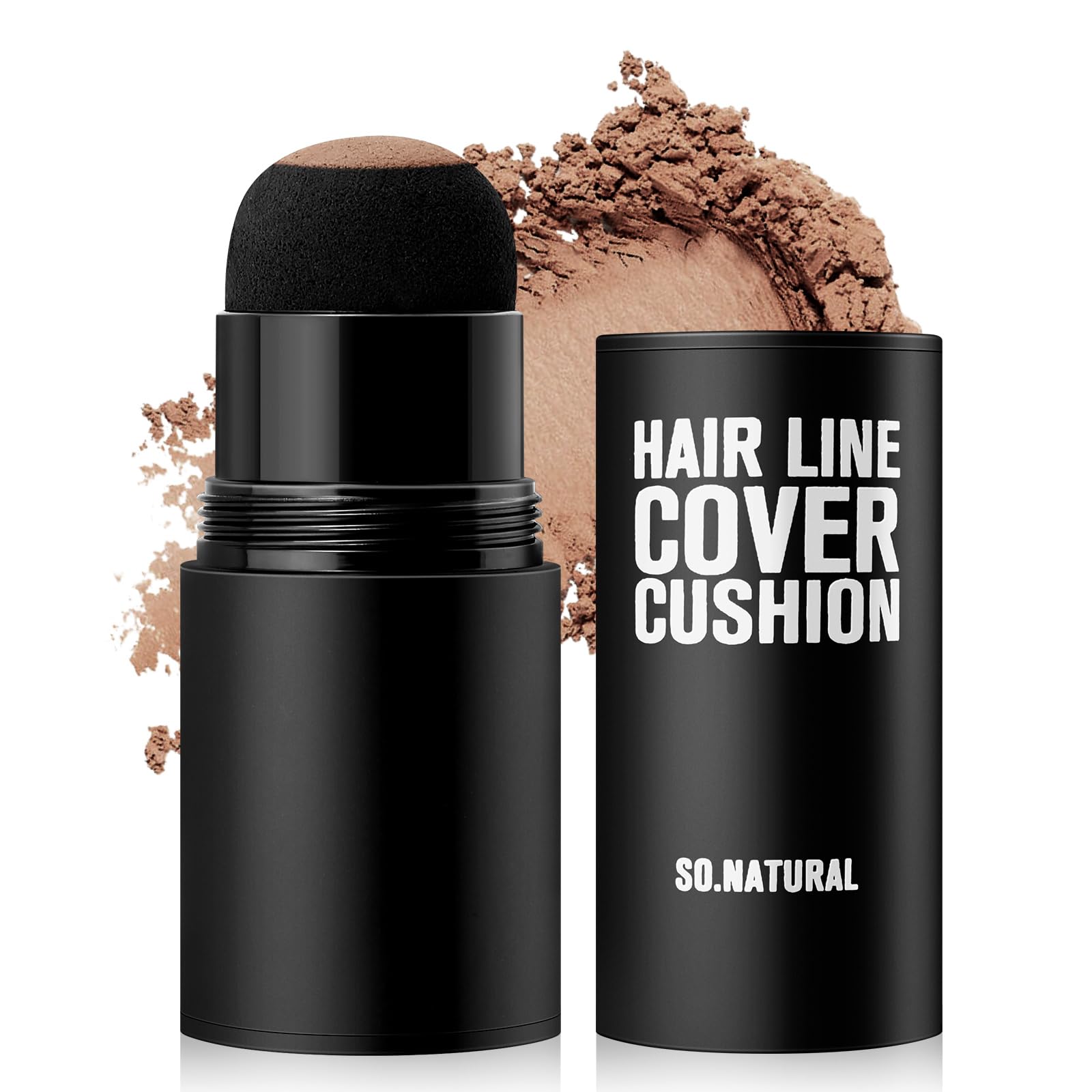 Boobeen Hairline Shadow Stick, Hair Root Concealer & Touch Up Powder With Sponge, Instant Cover Up For Thinning Grey Hair
