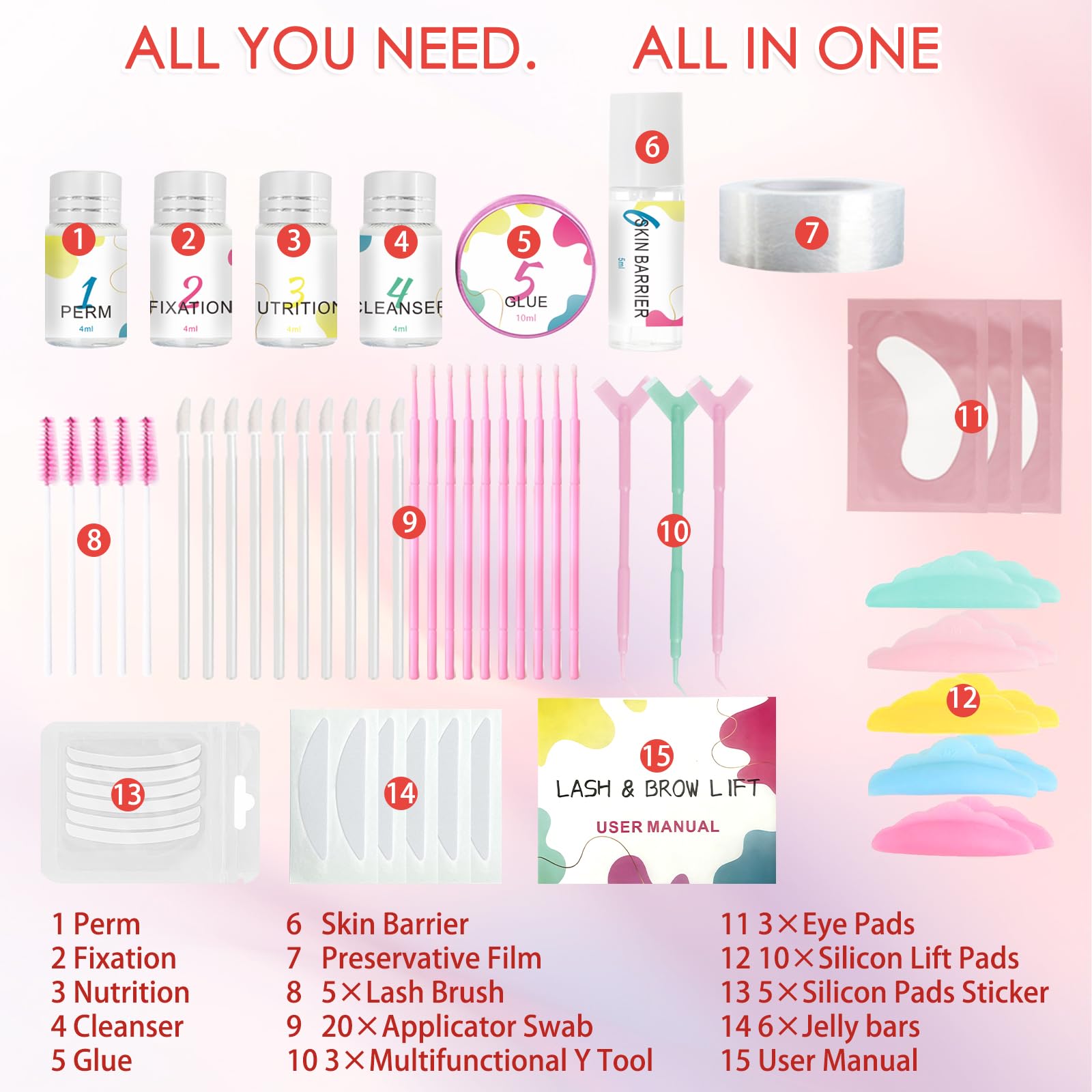Wimpernlifting Set, 2026 Aktualisiertes Lash Lifting Set, Professionelles Natürliche Locke Lash Lift Kit, Lange andauernd, Einfach zu bedienen, Ideal für Salon und Heimgebrauch