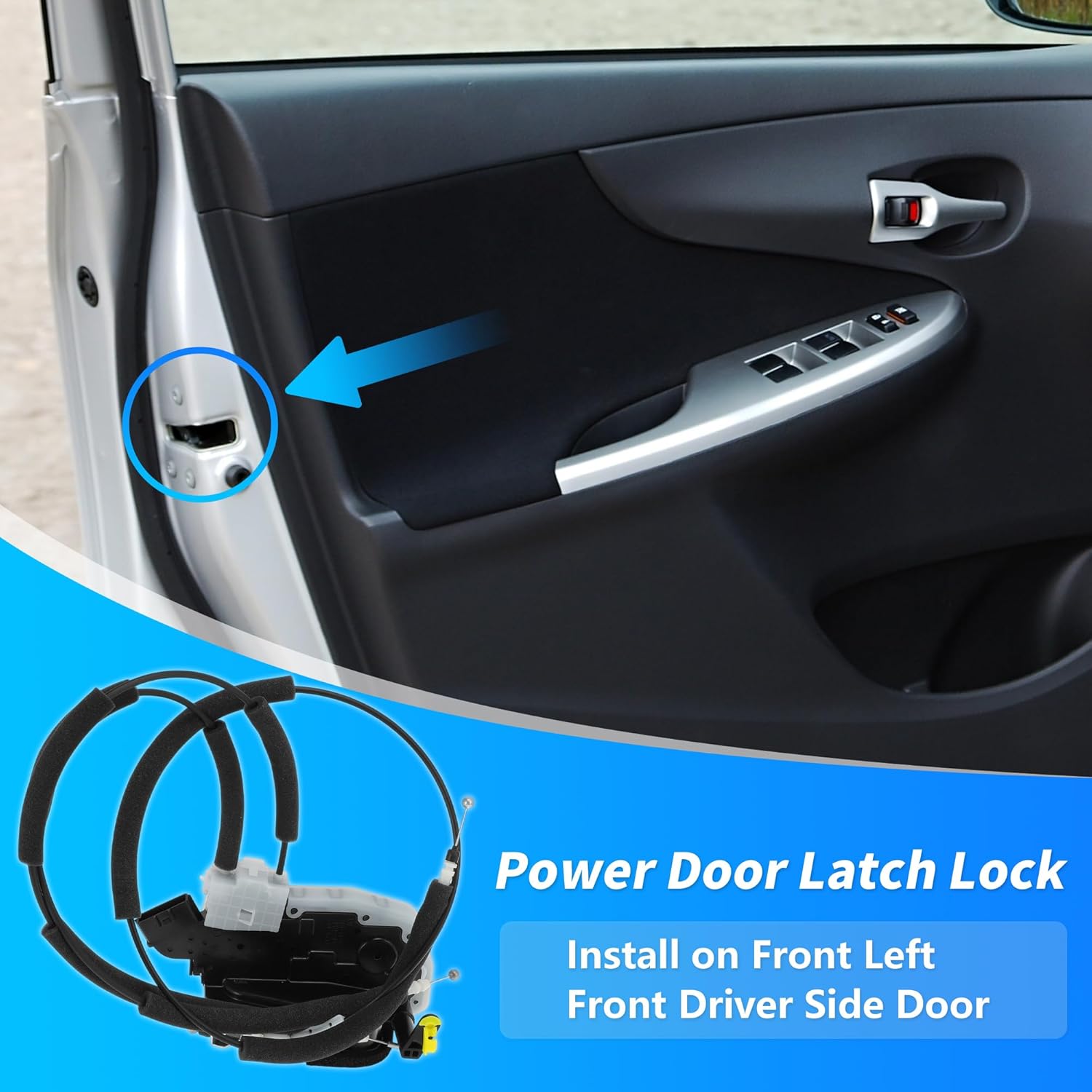 No.80501-4RA0A Front Left Power Door Latch Lock Actuator for Nissan Maxima 2016-2023 3.5L No.80501-4RA0B/80501-4RA1E Front Driver Side Door Lock Actuator Motor Door Latch Assembly