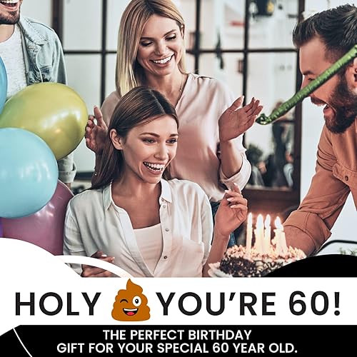 Miniatura 4 de Decoraciones de cumpleaños número 60 para hombres y mujeres, papel higiénico, regalos de cumpleaños número 60, regalo divertido de broma, papel