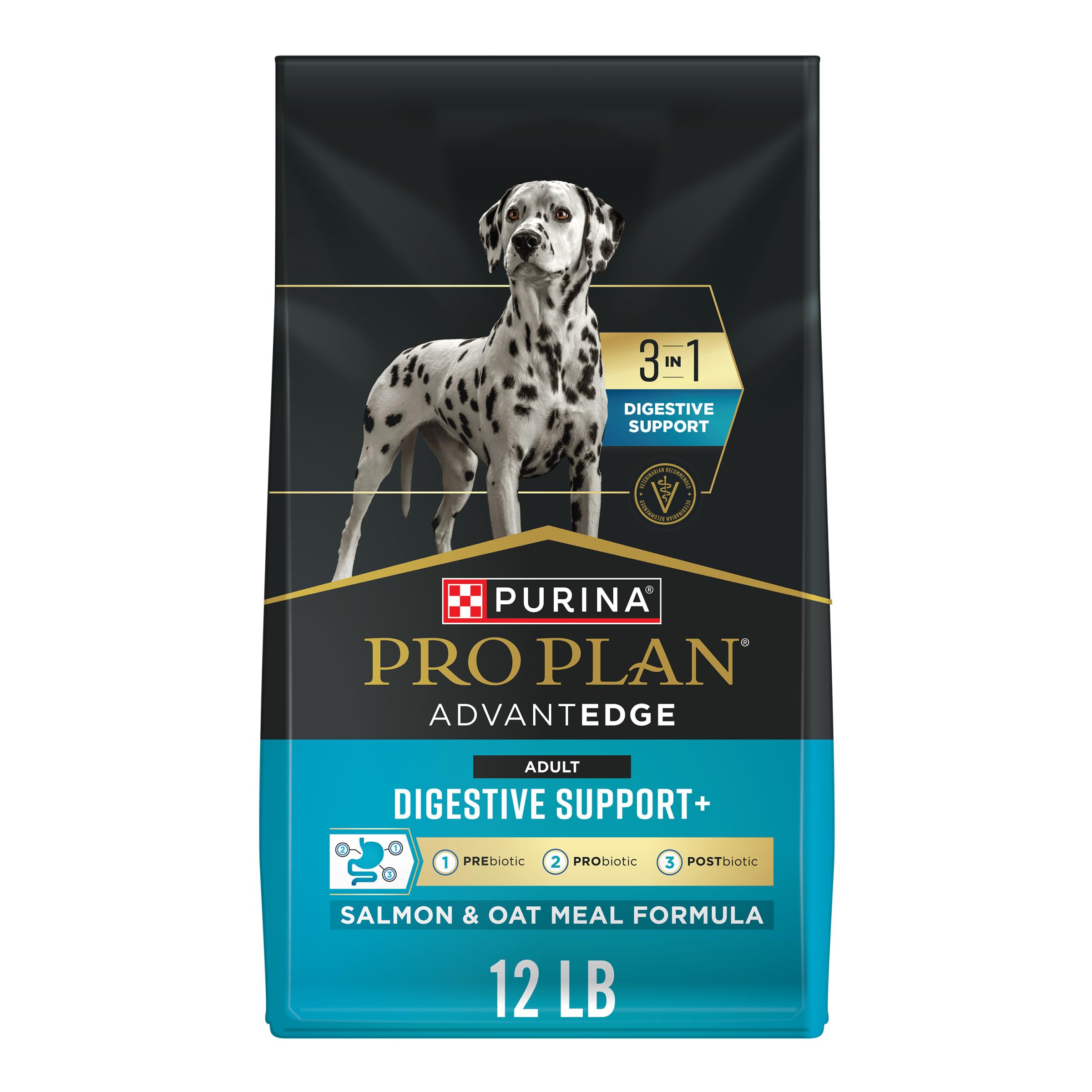 Purina Pro Plan AdvantEDGE Digestive Support Plus Dog Food — Salmon & Oat Meal, 12 lb