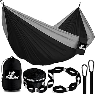 MalloMe Camping Hammock with Straps - Hammocks - Portable Hammock Kids Hammock Outdoor Hammock - Hamac Double Hammock - 2 Person Hammock Tree Hammock - Hamock Tent for Travel - Hammocks for Outside