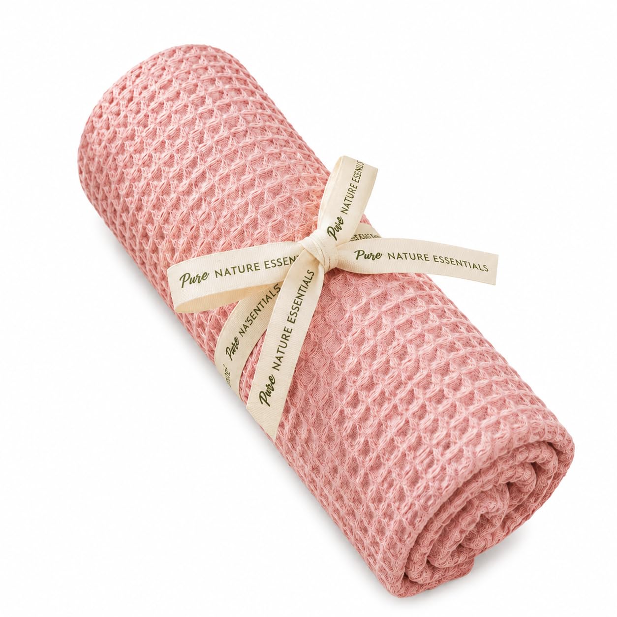 Waffle Weave Gym Towel | 100% Cotton Quick Dry Sports Towel | Soft, Lightweight & Highly Absorbent | Sweat Towel for Gym, Yoga, Running, Travel & Fitness (Pink)