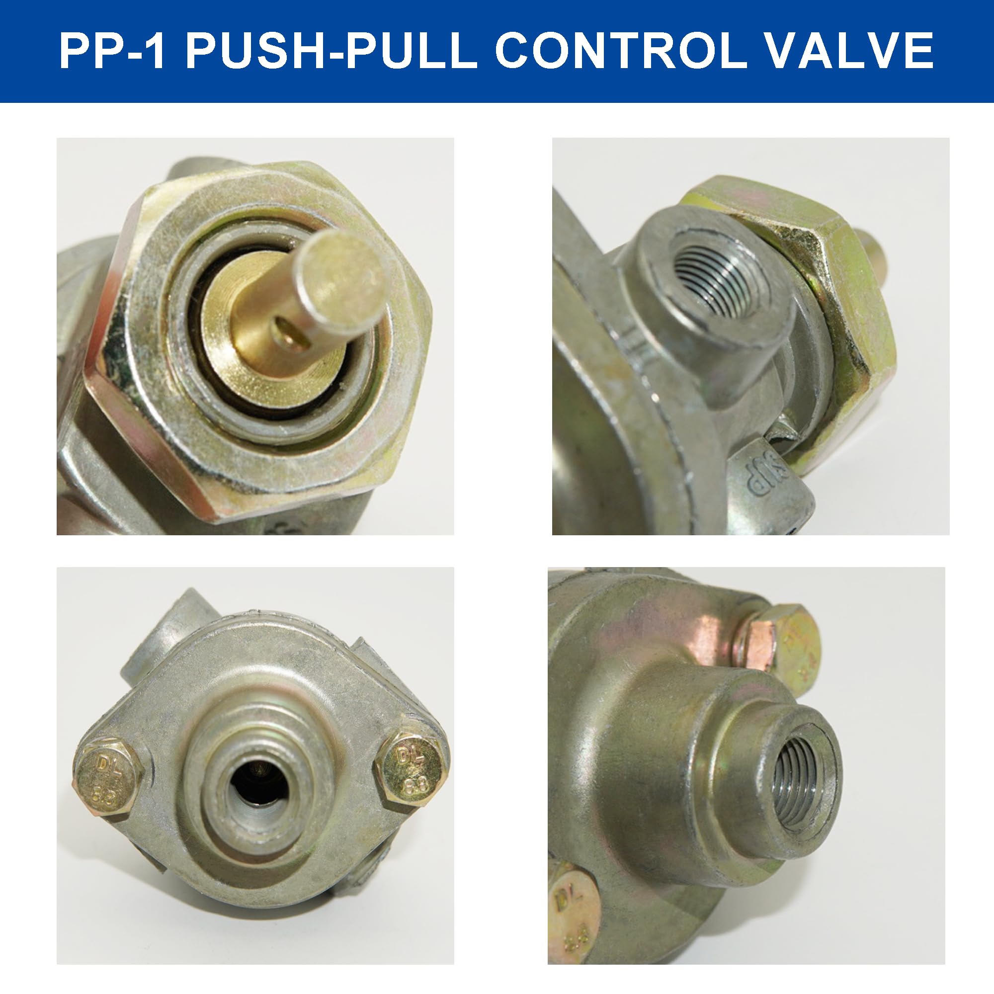 PP-1 Dash Control Valve 276566 - 20 PSI Push/Pull Air Valve Replacement For Bendix/Haldex, Fits Truck & Trailer Parking/Emergency Brake Systems, 1/8" NPT Ports
