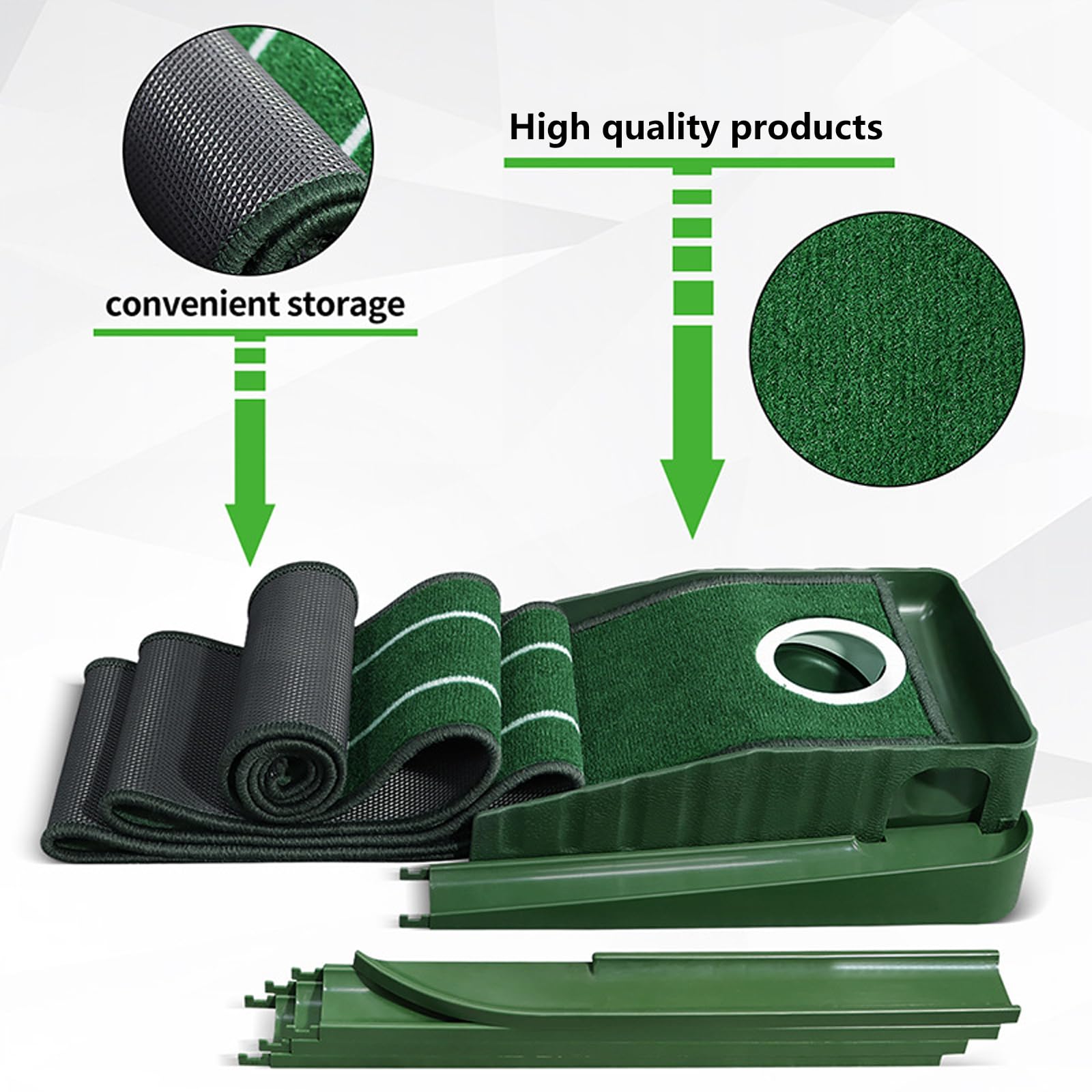 Cubiertas para agujeros para ejercicios de putting Green Putting Matte Putting Set Set Incluye Green Putting Tool Matte