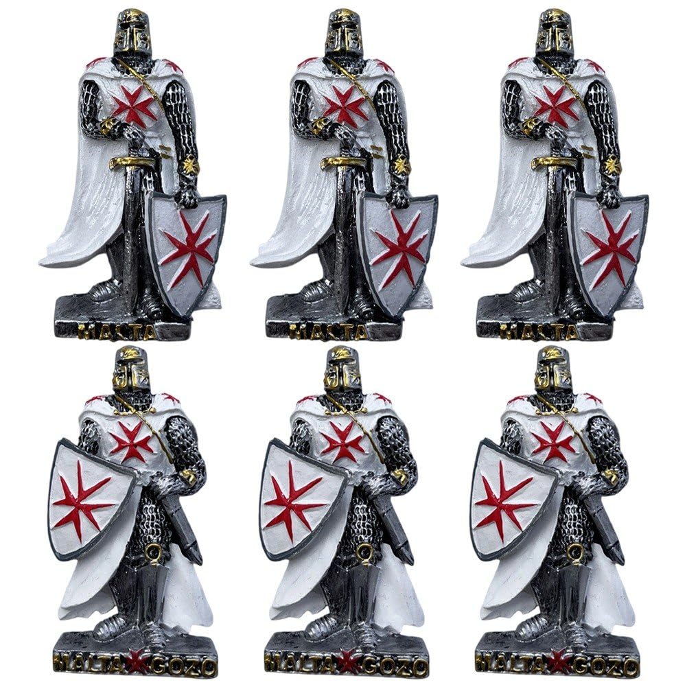 6pcs Knight Fridge Magnets Collection Tourism Souvenir Resin Refrigerator Magnets Sticker Home Decoration