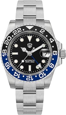 watchdives GMT Watches for Men WD16760 V2 Sub Dive Watch NH34 Automatic Wristwatch 40mm Ceramic Bezel Sapphire Crystal 300M Waterproof