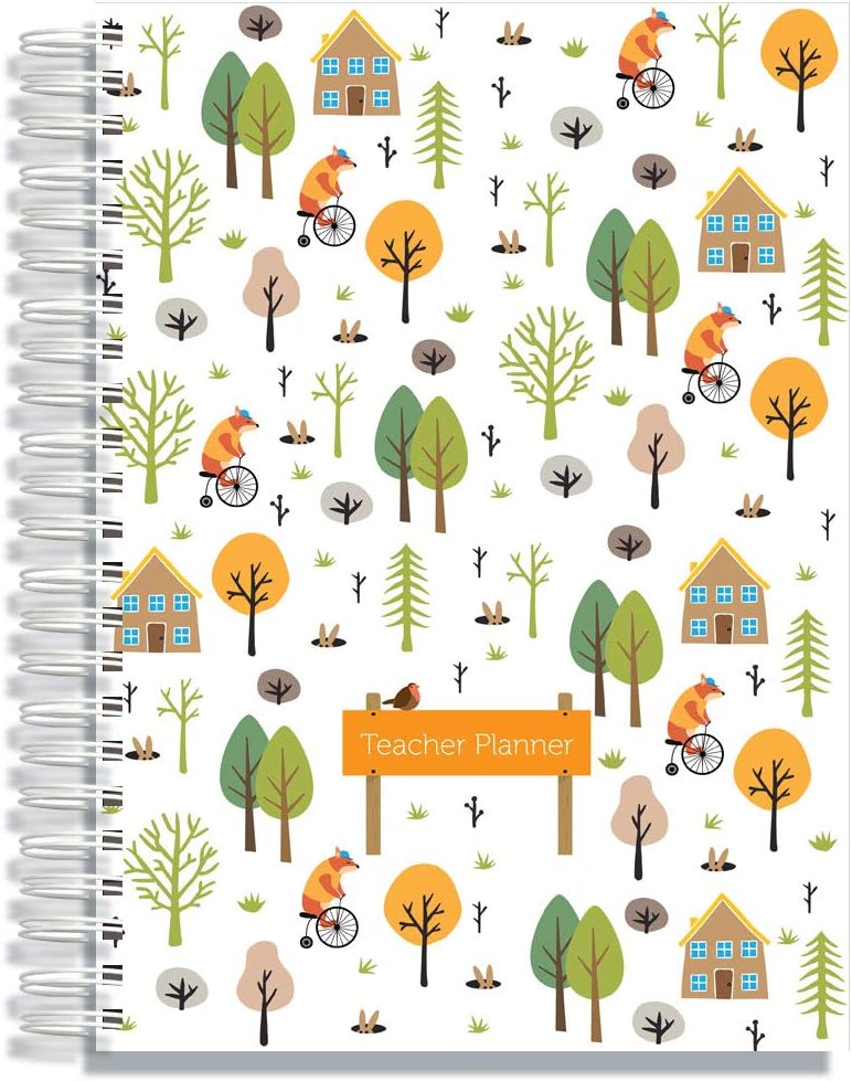Teacher Planner 2024-2025 by Pirongs A4 8 Lesson - Woodland