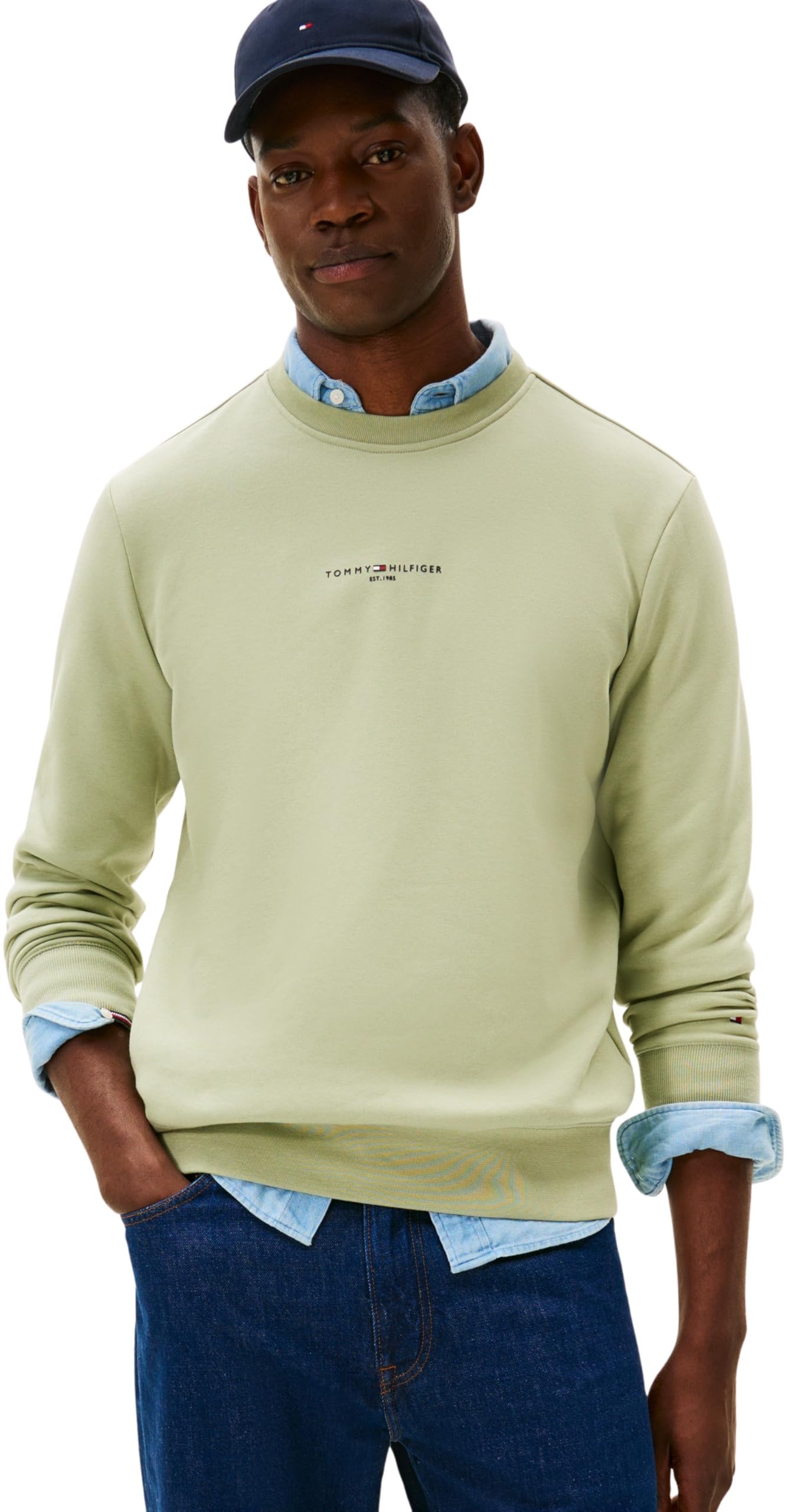 Tommy Hilfiger Herren Sweatshirt Tipped mit Rundhalsausschnitt