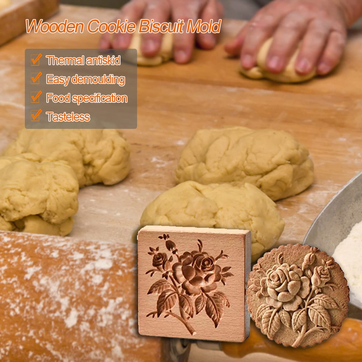 AVSMGP Cortadores para Galletas, Moldes Galletas 5 Piezas, Plástico 3D Formas Corta Reposteria, Decoración para Hornear Fondant Pastelería,B