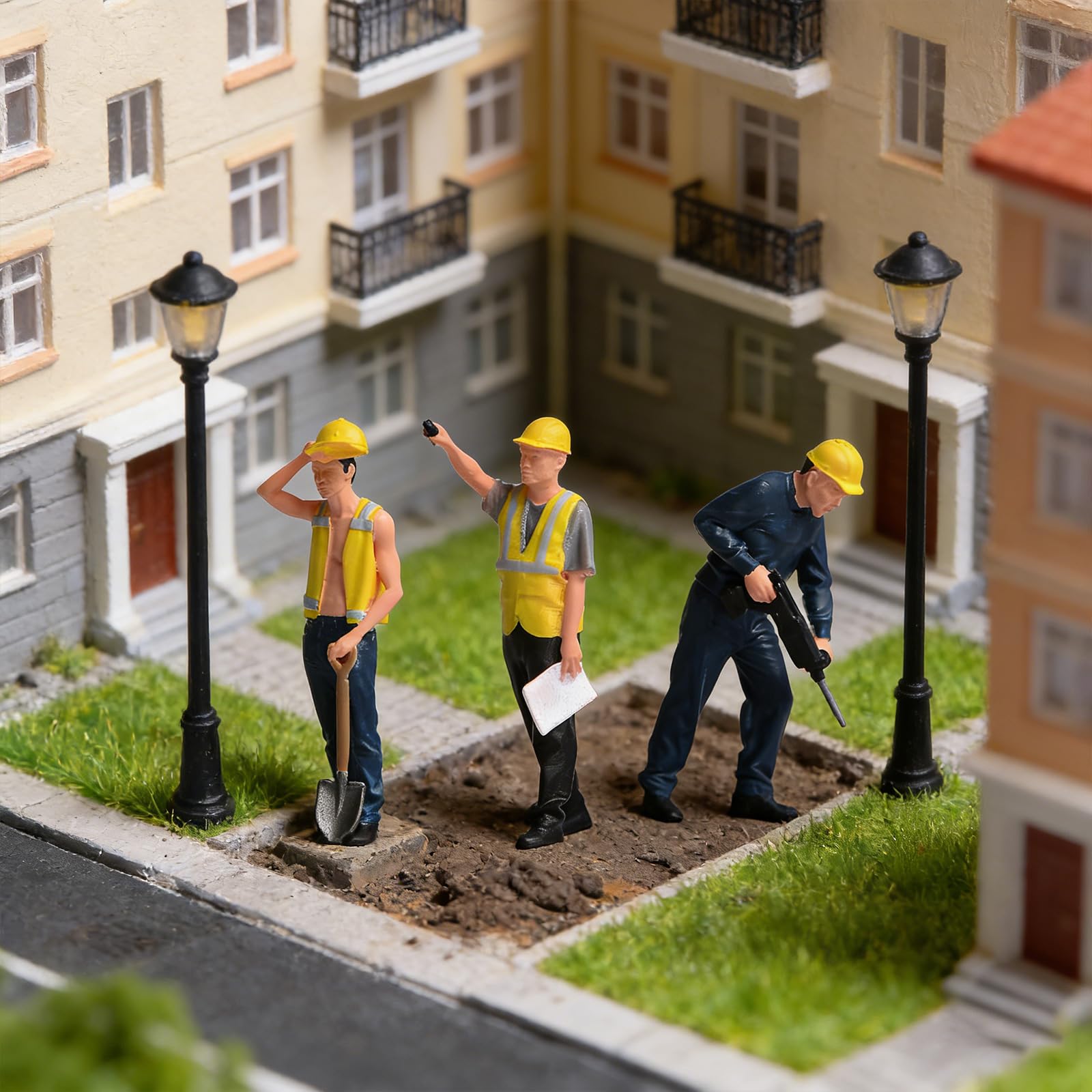 Set miniature Laborer, sculture in resina in 1: 64, B
