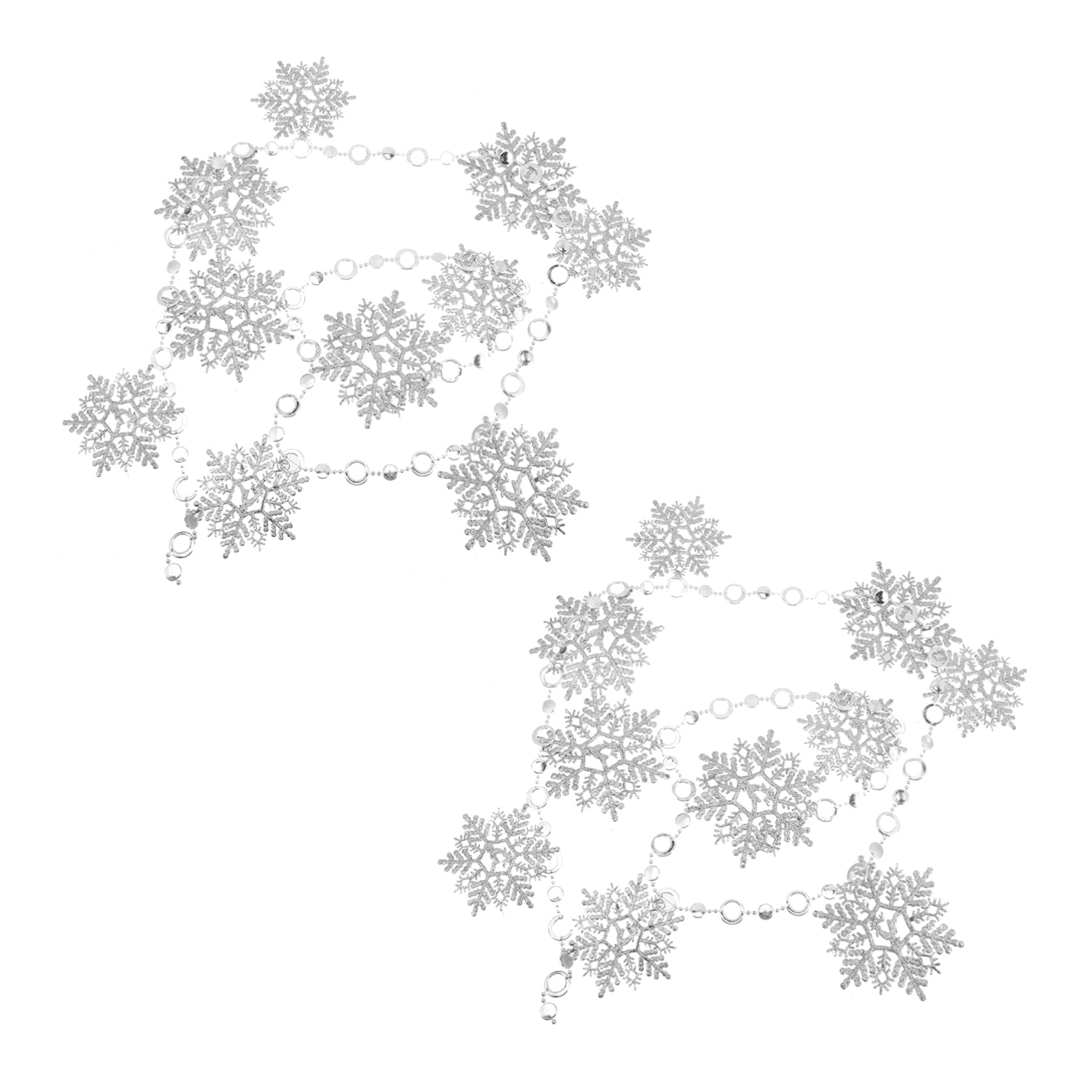 PRETYZOOM 6 Pièces Flocons De Neige De Noël Ornamnets Suspendus à l'arbre De Noël Décorations De en Plein Air Guirlande De Flocons De Neige Blancs Décor De Plastique