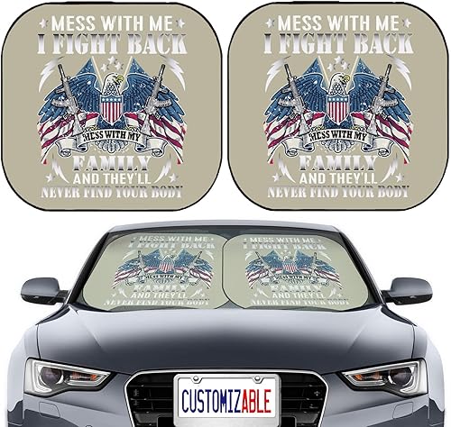 Maizi Parasol para parabrisas de automóvil, paquete de 2 parasoles de ajuste universal para parabrisas de automóvil, se adapta a la mayoría de los disponible en Yaxa El Salvador