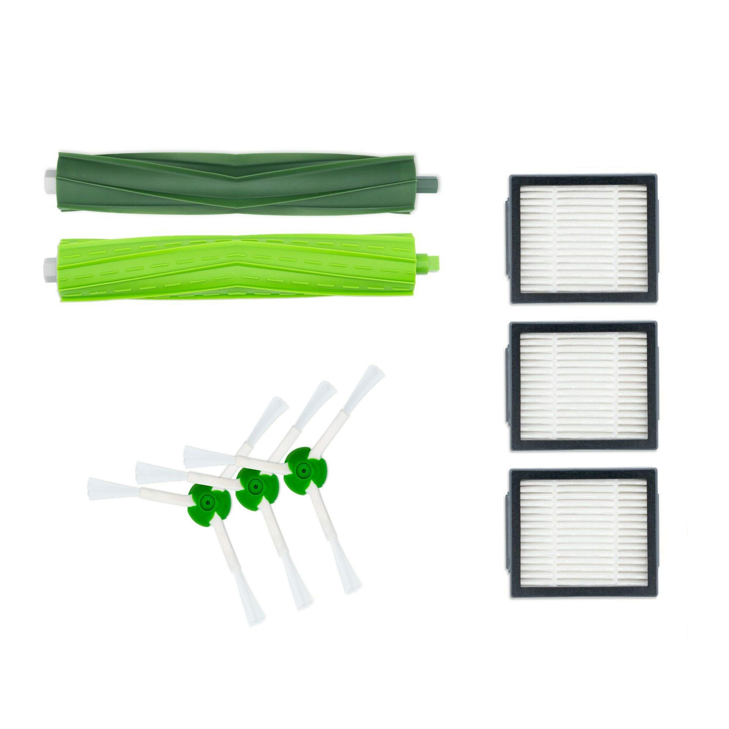 Zalati Kit Ricambio Per IRobot Roomba I7, I6, I3, E5, E6: 2 Spazzole In Gomma, 3 Spazzole Laterali, 3 Filtri HEPA, 3 Viti