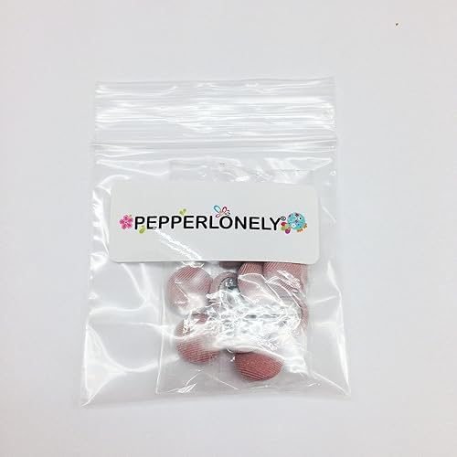 Vista 248 de PEPPERLONELY 10 piezas de tela de 0.394 in cubierta con botones redondos de vástago de metal, azul marino