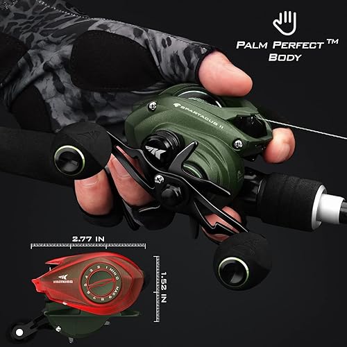 Miniatura 3 de KastKing Spartacus II Baitcasting Fishing Reel, 6oz Ultralight Baitcaster Reel, Super Smooth with 17.6 LB Carbon Fiber Drag, 7.2:1 Gear Ratio, 39mm