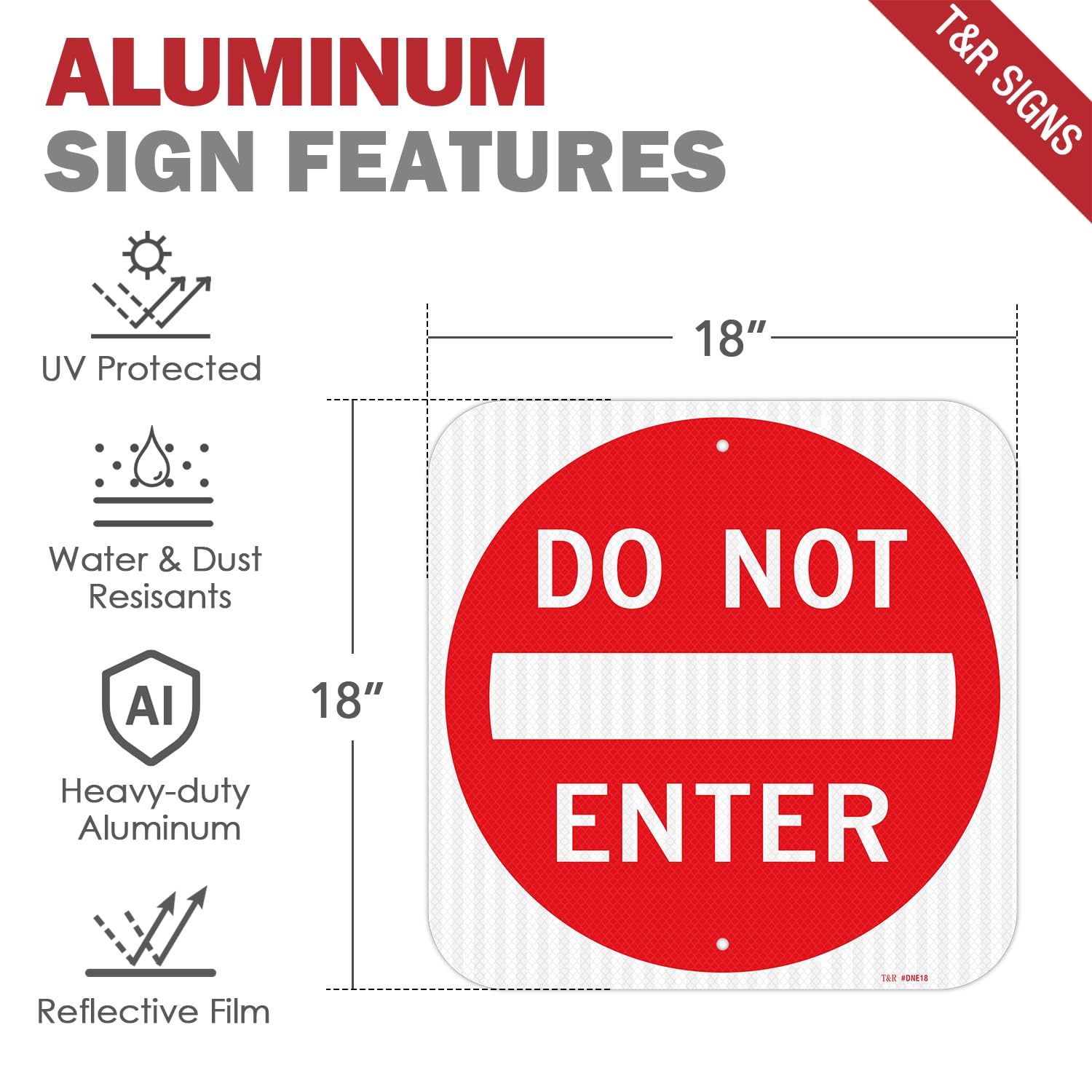 2 Pack) Valet Right Arrow | 18" X 24" Heavy-Gauge Aluminum Sign | Rust Free Aluminum, Weather Resistant, Waterproof, Fade Resistant, 2 Pre-drilled Holes - View #9