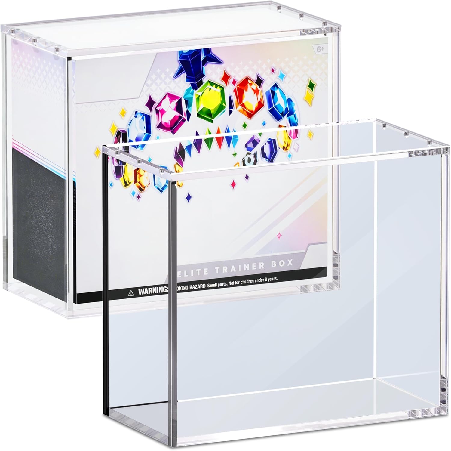 ETB Protector Case, 5mm ETB Acrylic Display Case, Clear Ultra Acrylic Boxes for Display Compatible with Elite Trainer Box, Dustproof and Waterproof Display Box