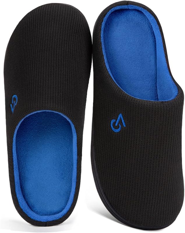 Zapatillas de casa bicolor para hombre con suela de goma interior de espuma viscoelástica