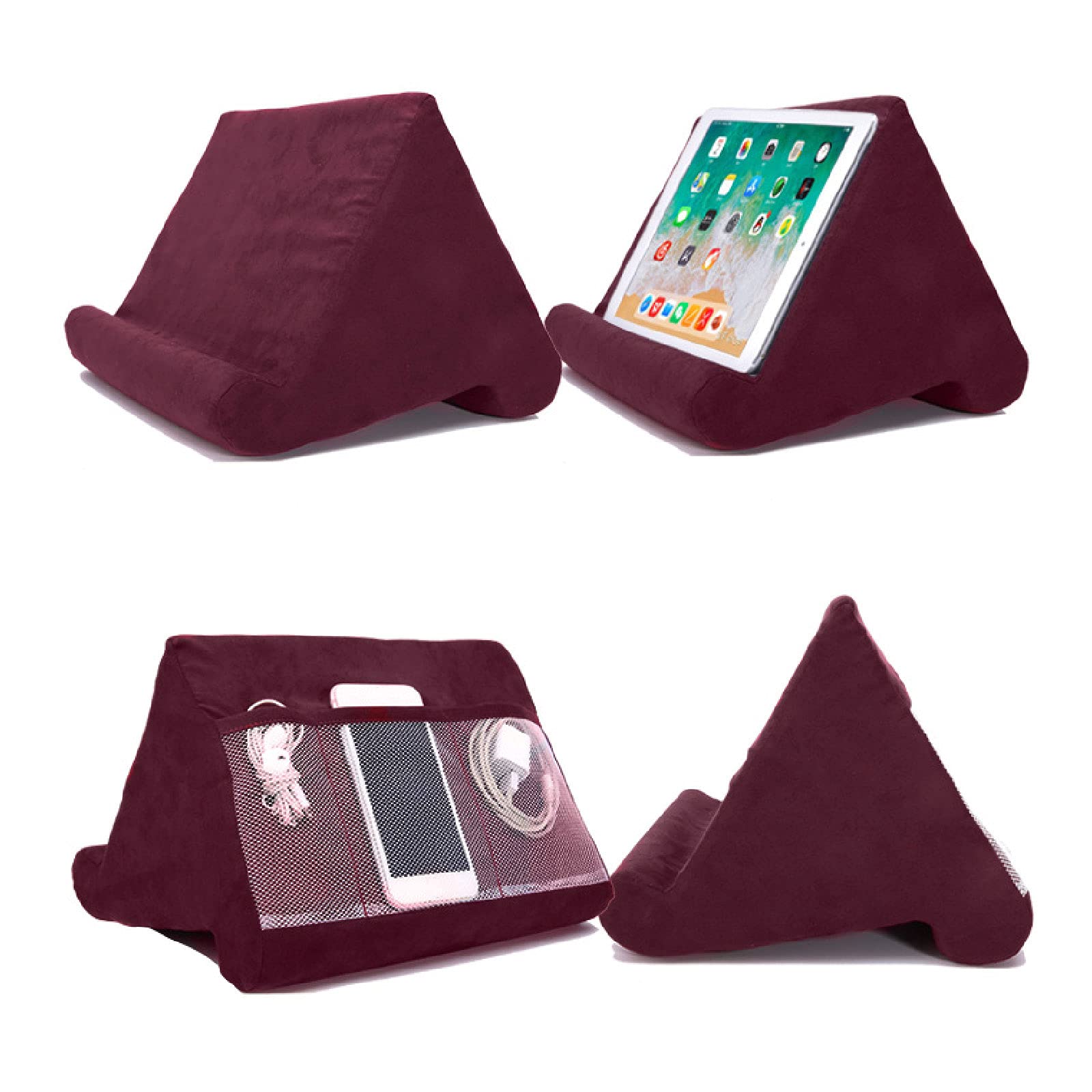 Support de tablette, support de téléphone multifonction avec poches, support souple universel pour tablette, livre et liseuse, magazines, smartphones