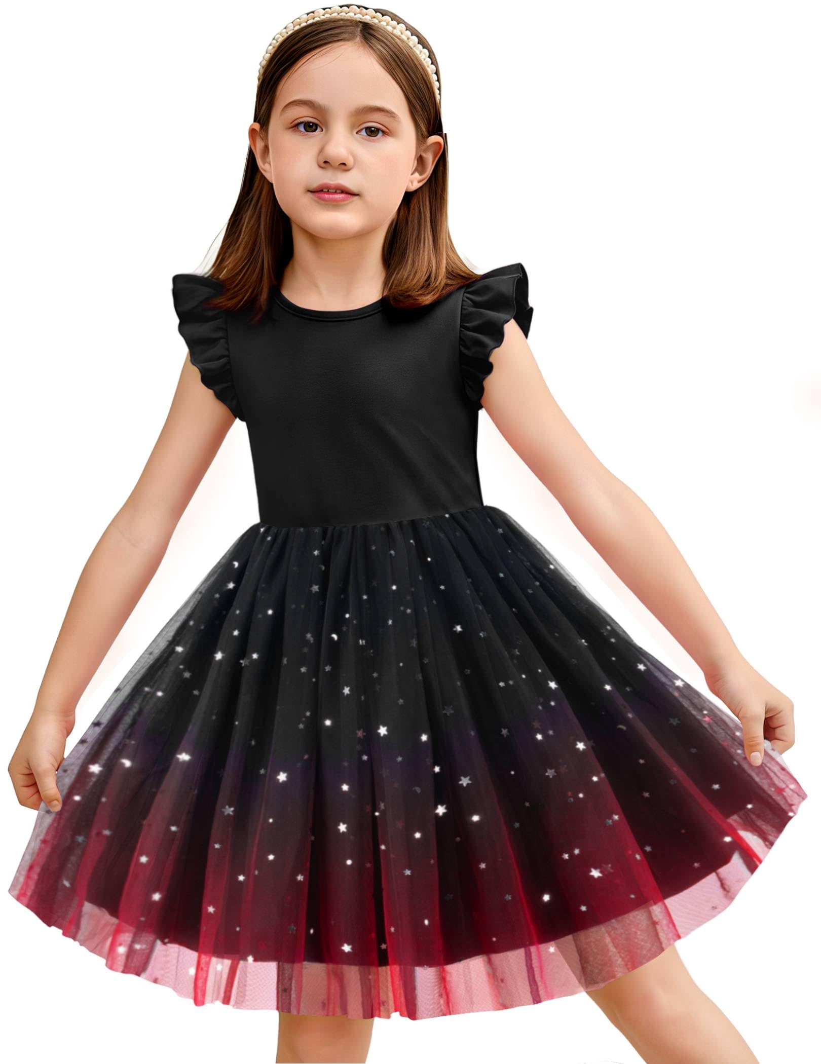 Arshiner Toddler Tutu Dress Girls Summer Dresses Ruffle Tulle Sundress