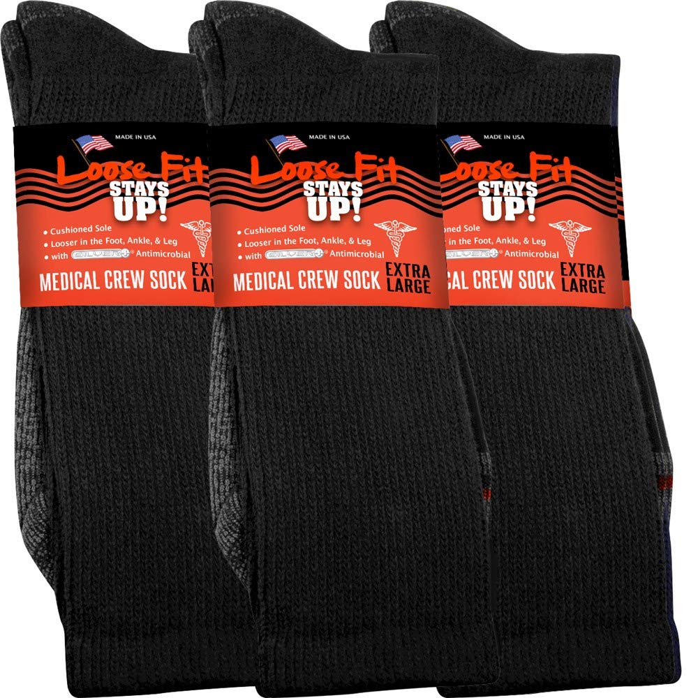 Loose Fit Stays Up Medical Socks