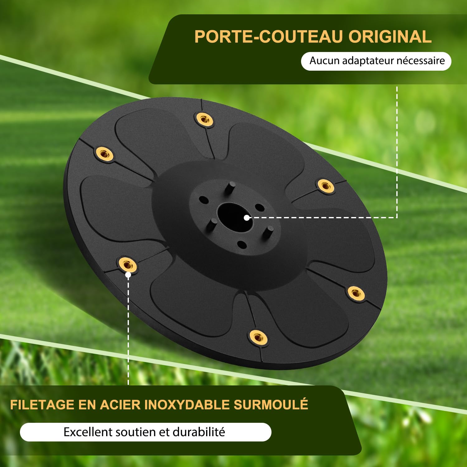 Équipement : plateau à couteaux + 6 lames compatibles avec Segway Navimow H-Serie H500E, H800E, H1500E, H3000E-VF