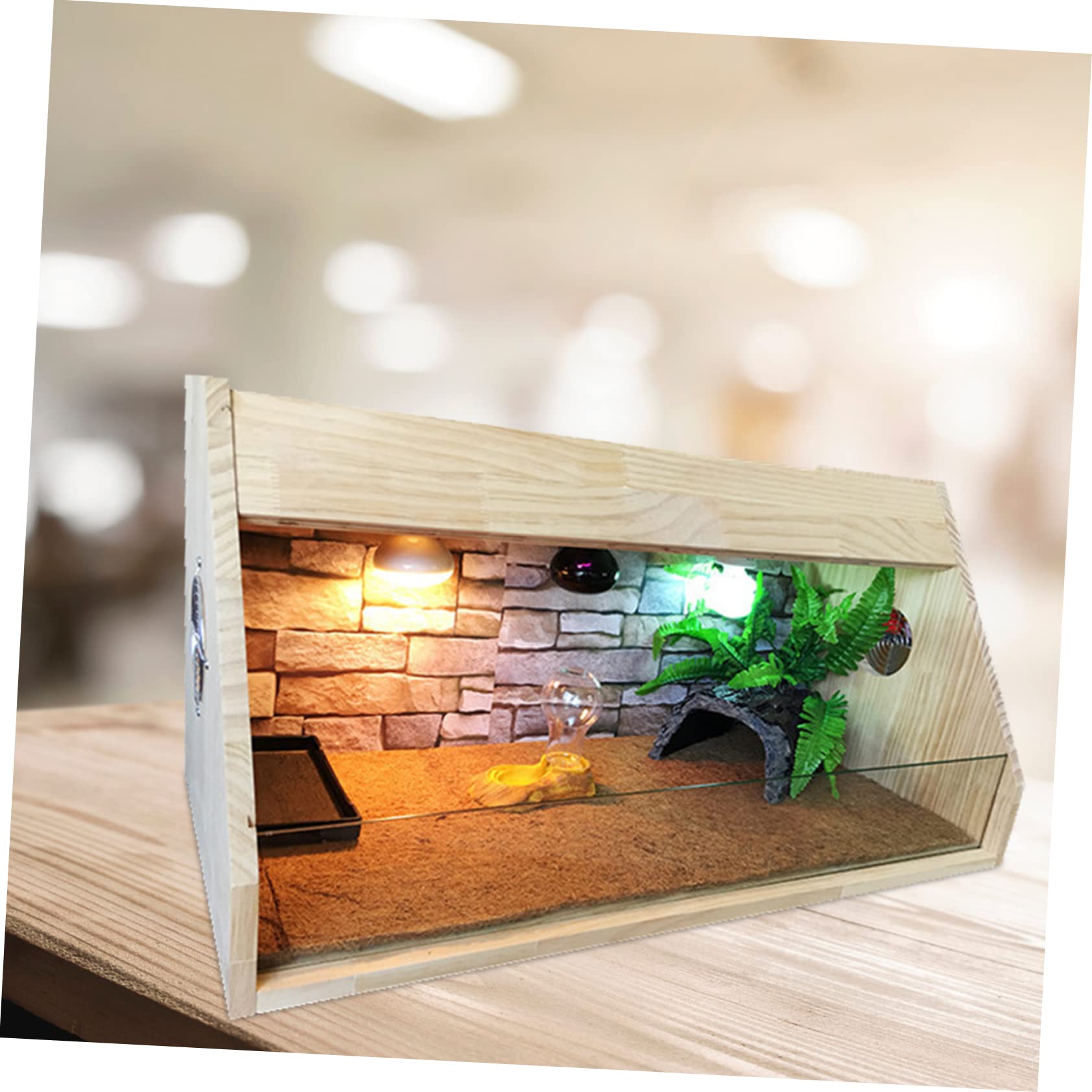 Hohopeti Brick Sticker Self-Adhesive Wallpaper for Terrarium Reptile Tank Decor Brick Pattern Sticker Easy to Apply