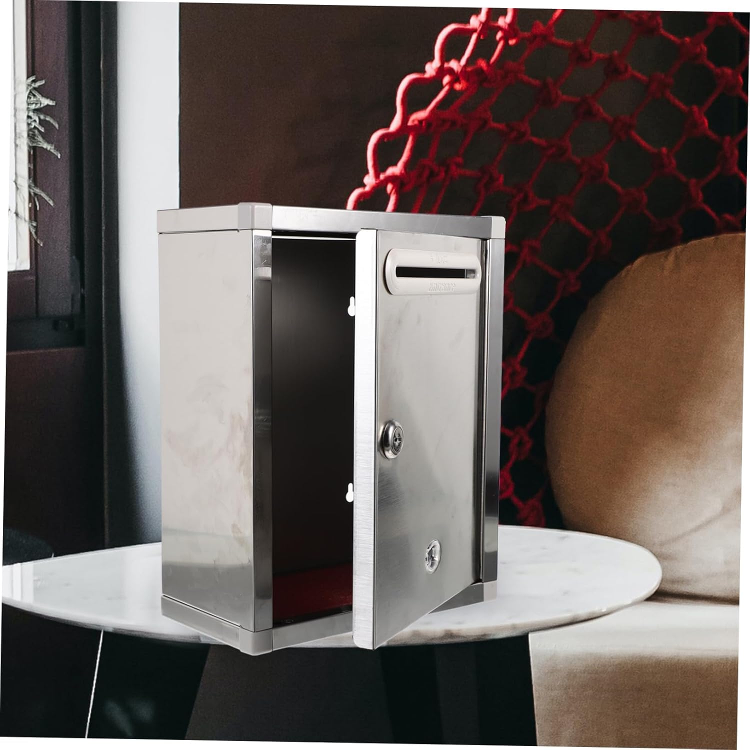 Unique Creative Letter Box Stainless Steel Mailbox Wall Mount Letter Box Decorative Mailbox for Home