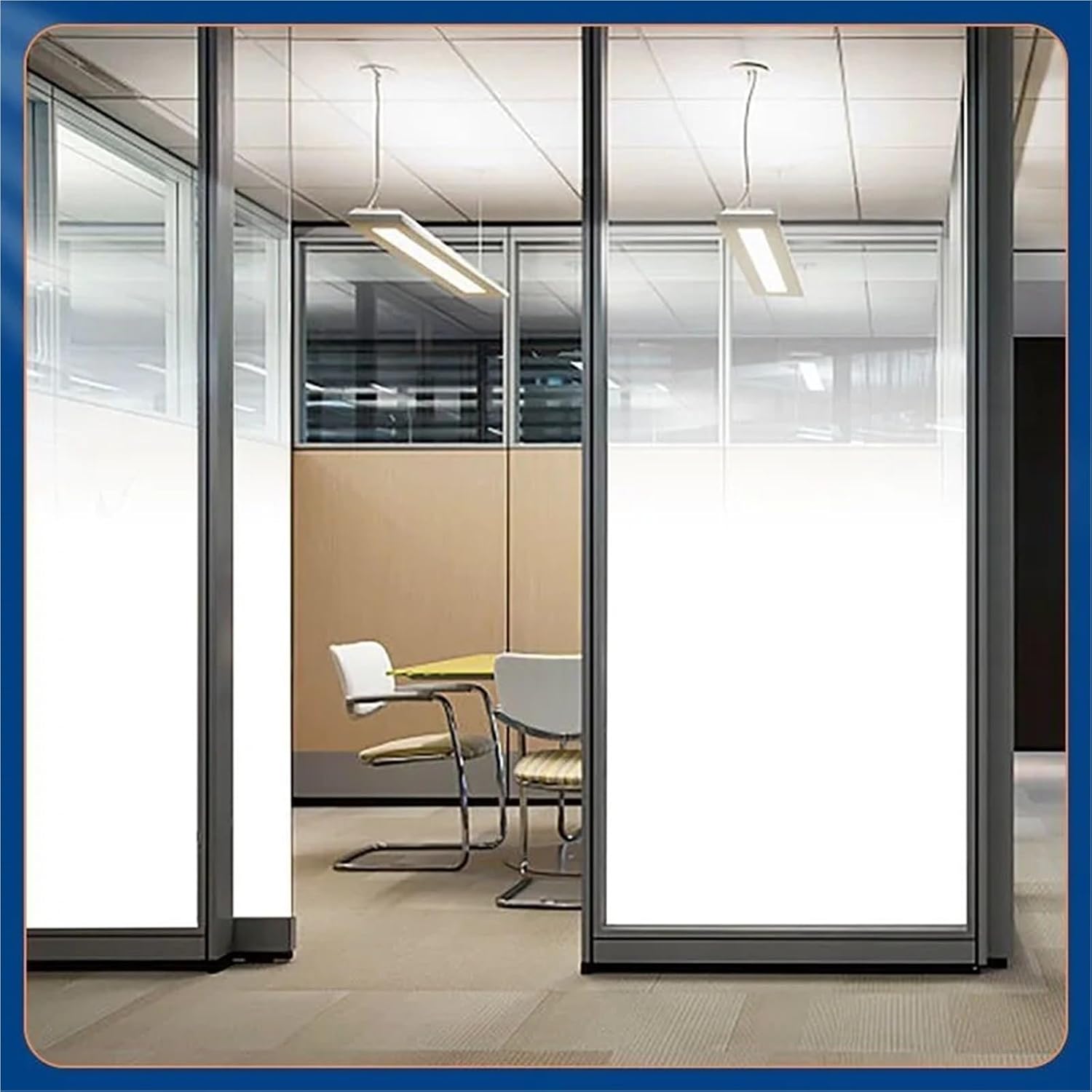 Window Privacy Film 5 Pcs Fog Gradient Window Film Semi-Privacy Decorative Window Glass Film Static Cling Window Film(30x152cm)